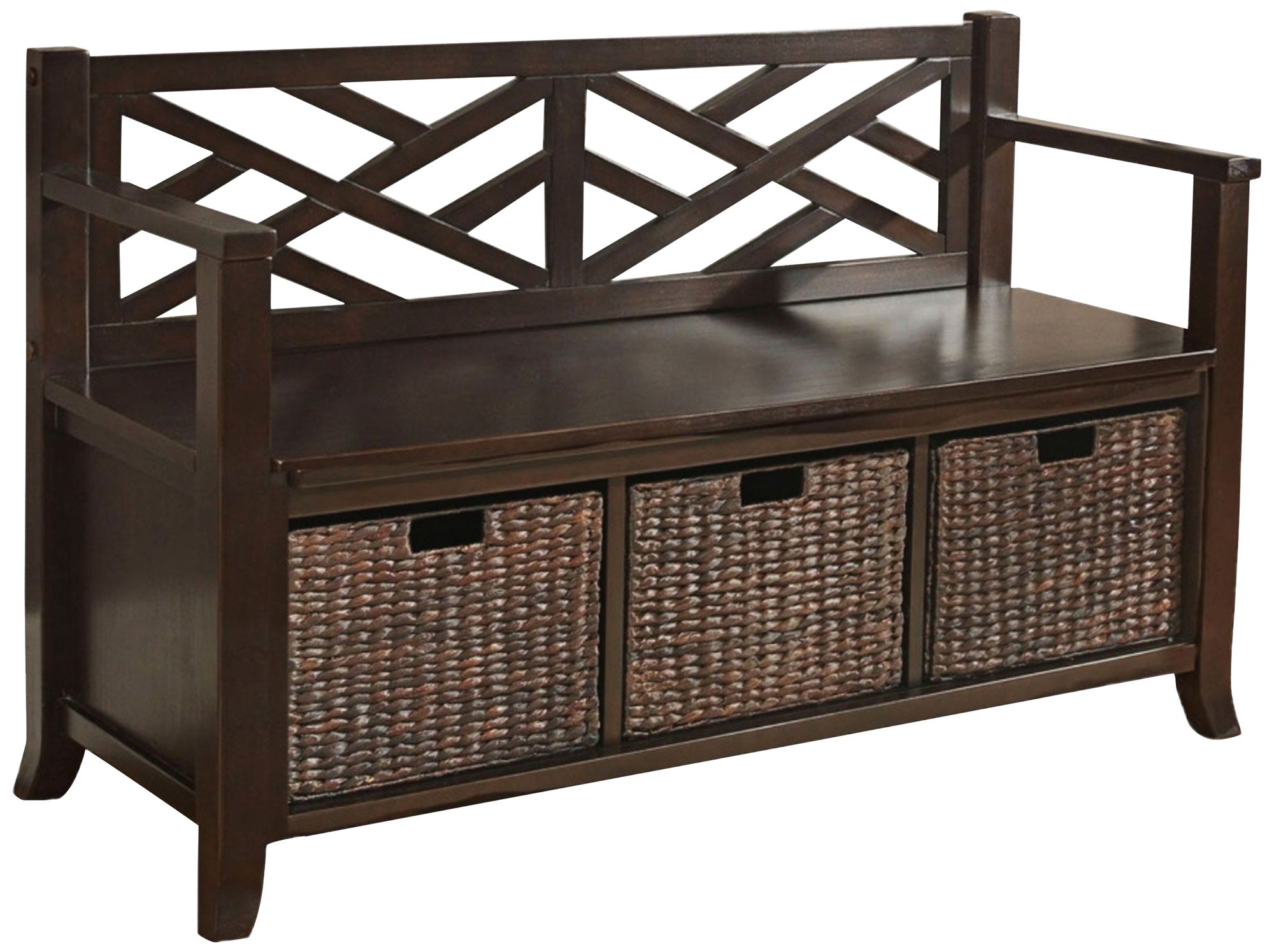 Adrien Espresso Brown Entryway Bench