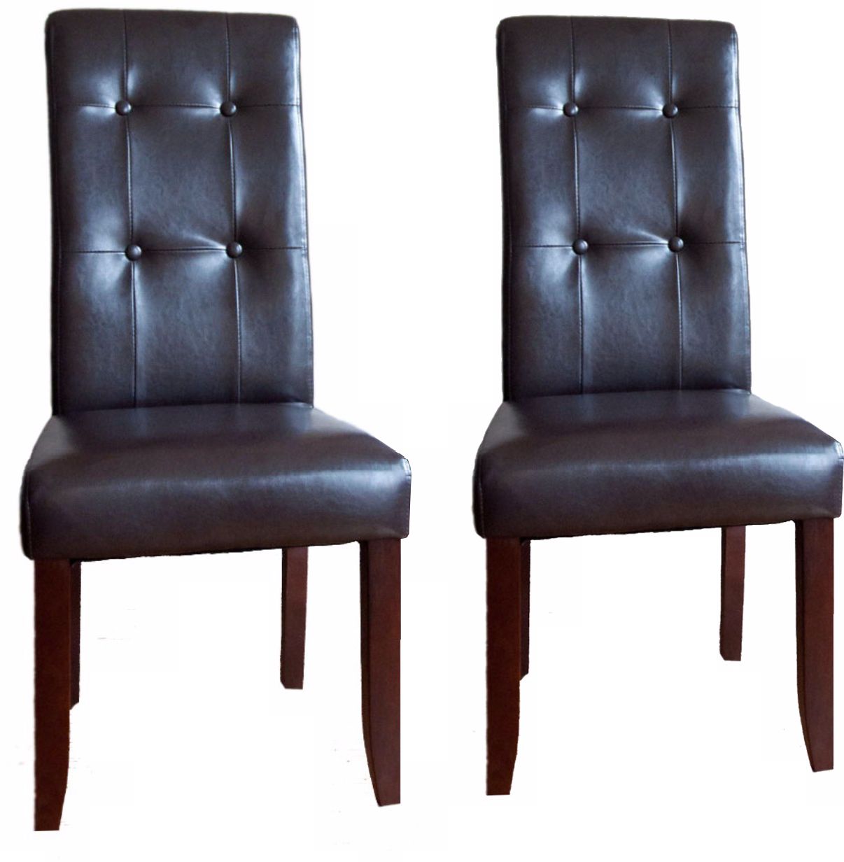 Set of 2 Cosmopolitan Deluxe Tufted Parsons Dining Chairs