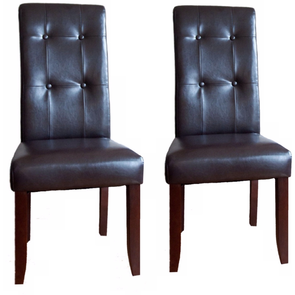 Set of 2 Cosmopolitan Deluxe Tufted Parsons Dining Chairs   #Y6535