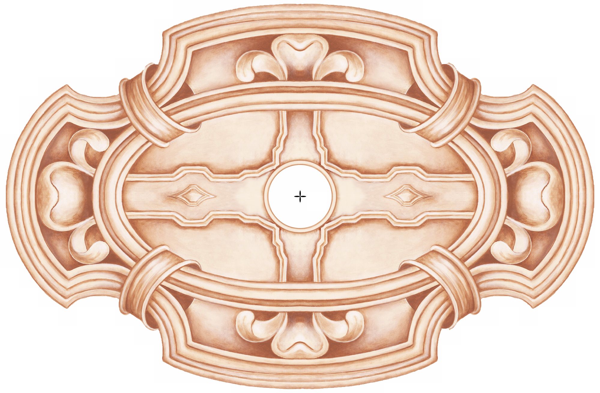 Gilles Square 36" Wide Repositionable Ceiling Medallion