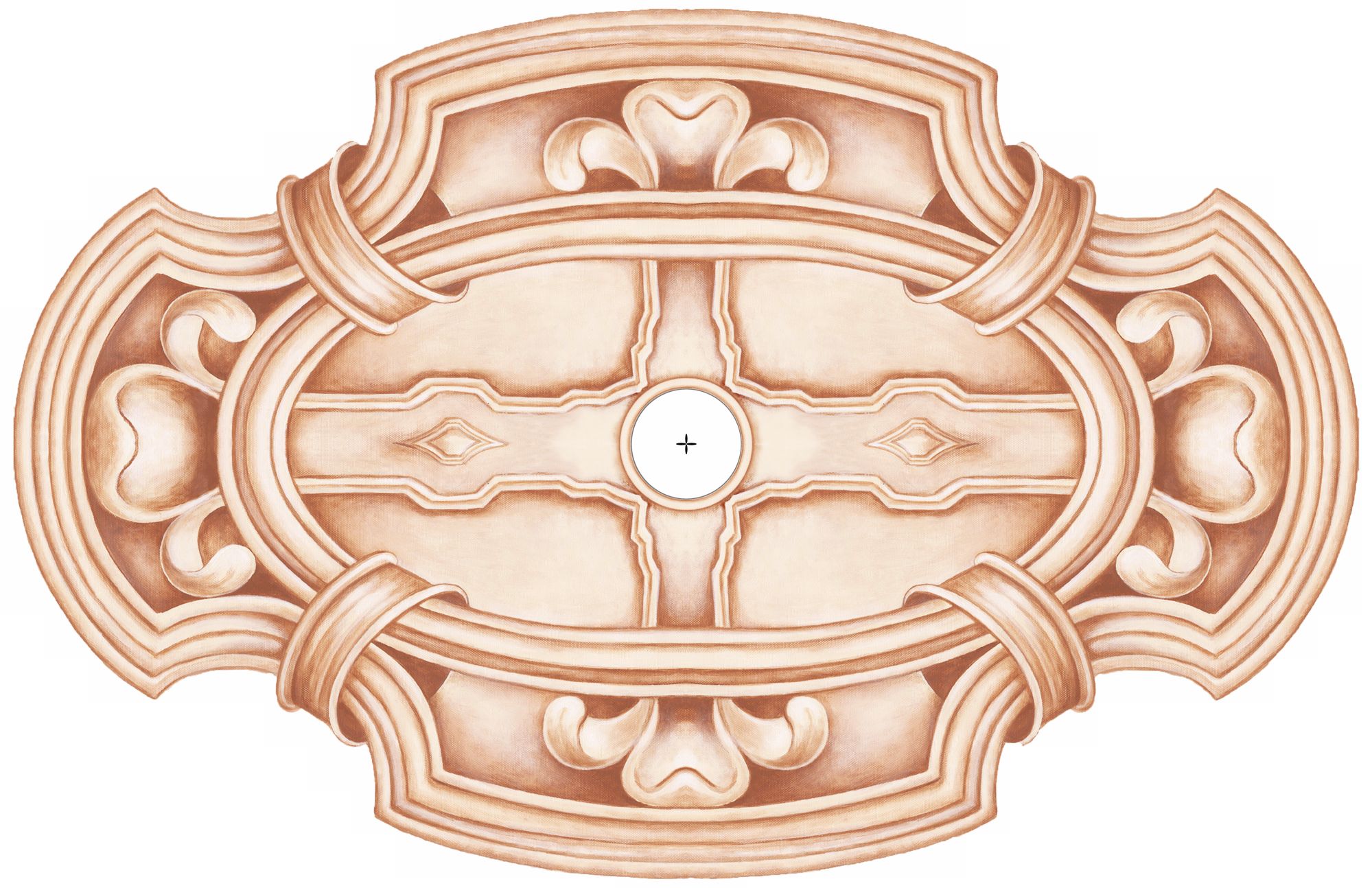 Gilles Square 48" Wide Repositionable Ceiling Medallion