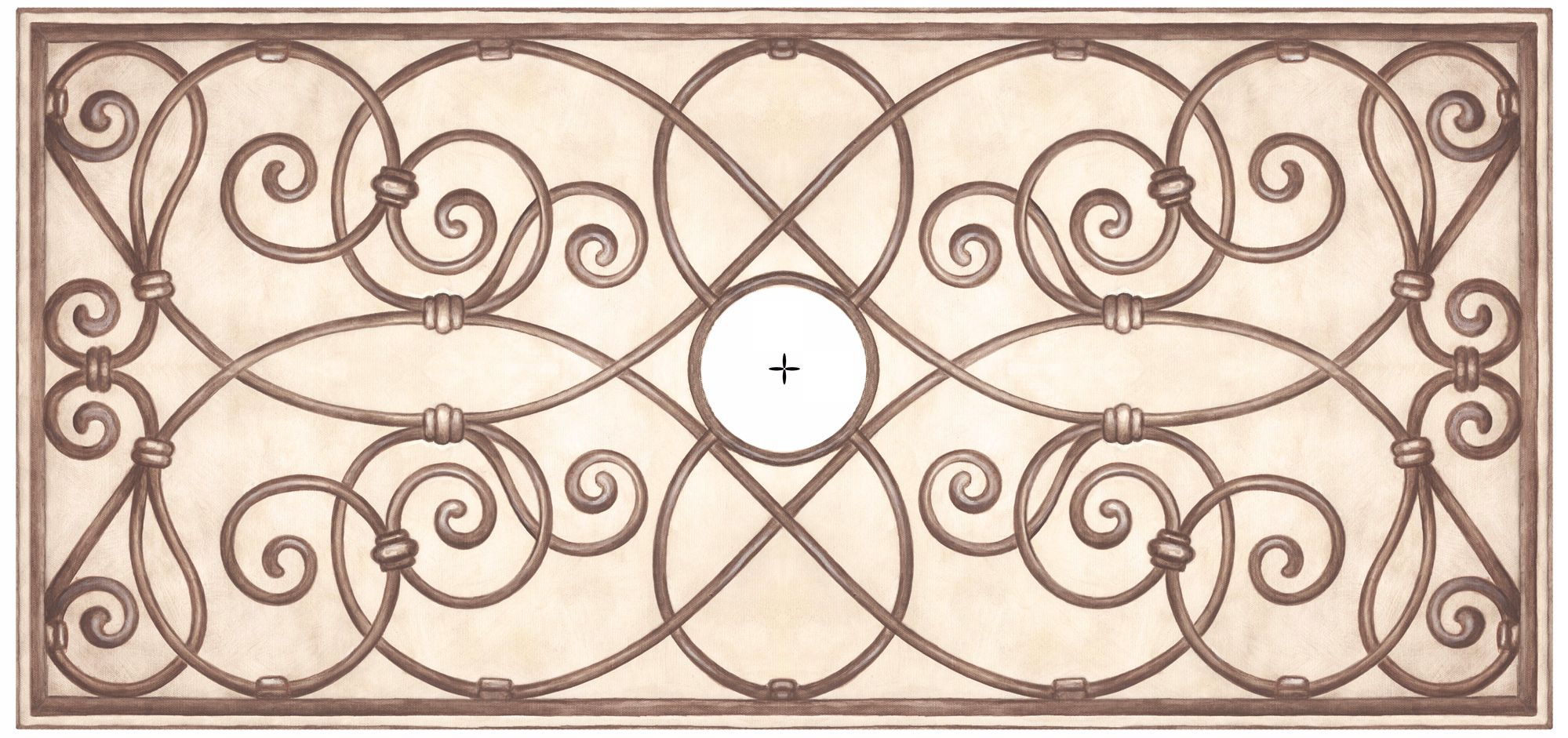 Jardin Dark 36" Wide Repositionable Ceiling Medallion