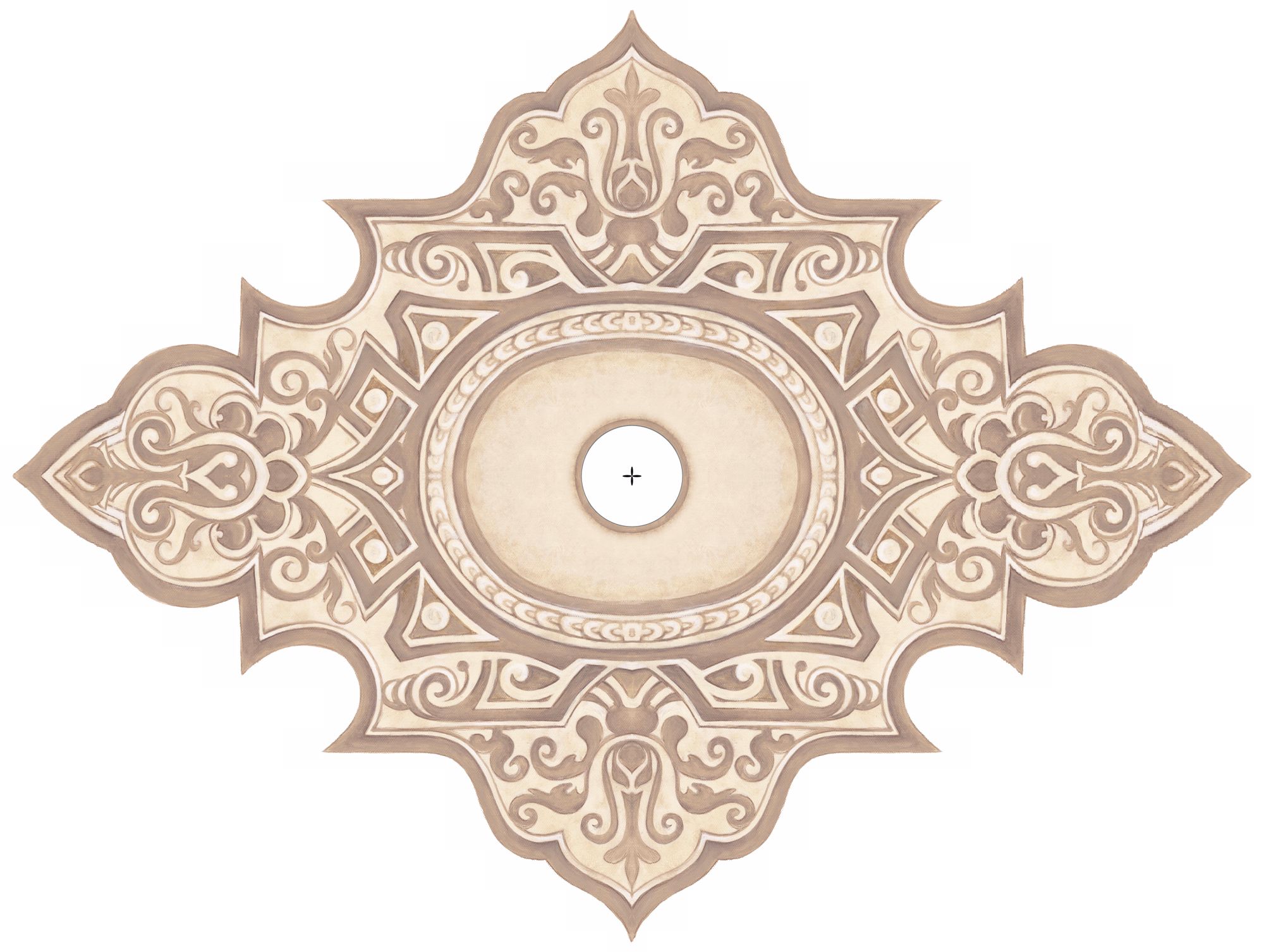 Somerset Giclee 48" Wide Repositionable Ceiling Medallion