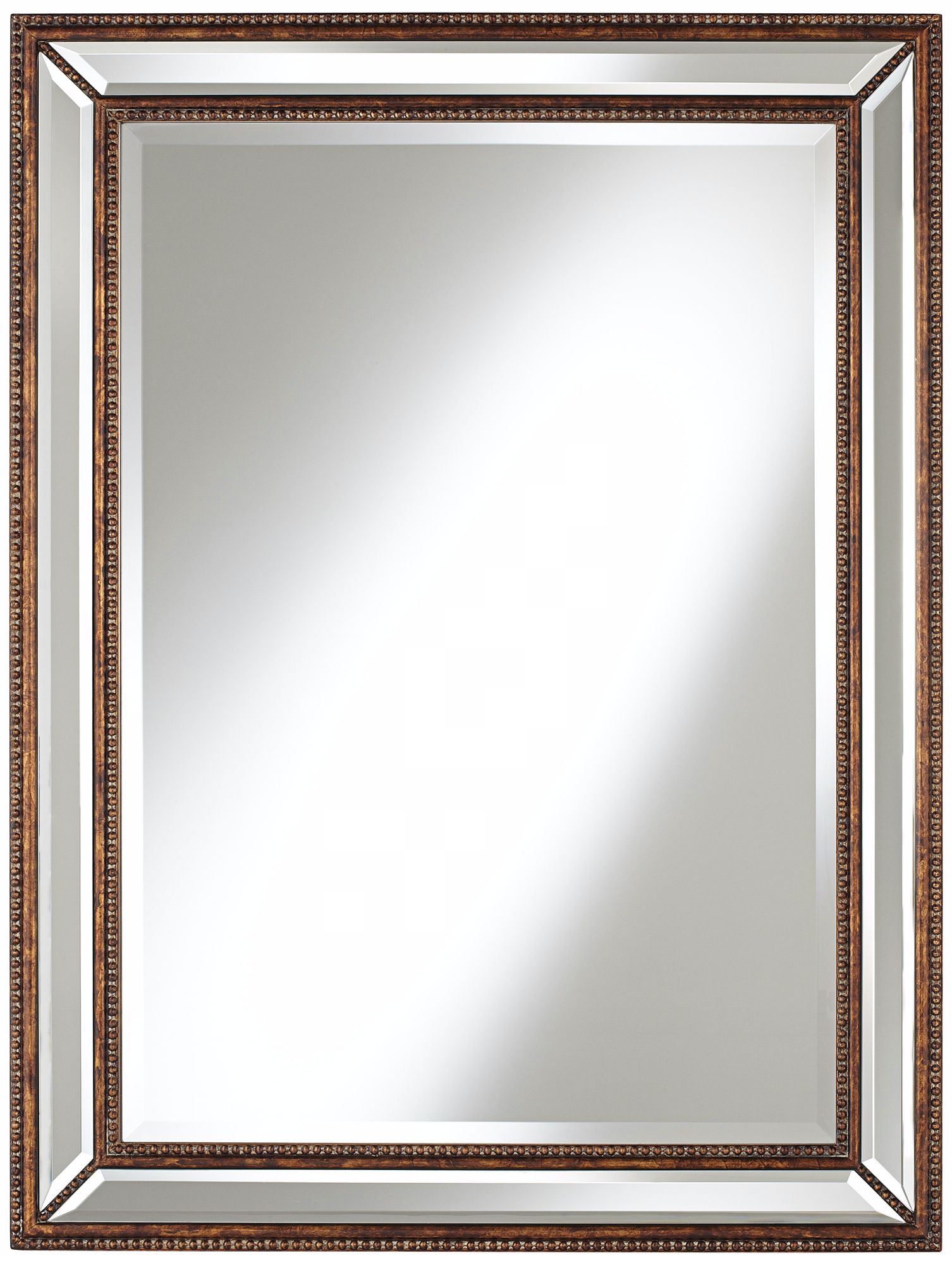 Uttermost Beaded 40" High Bronze Wall Mirror