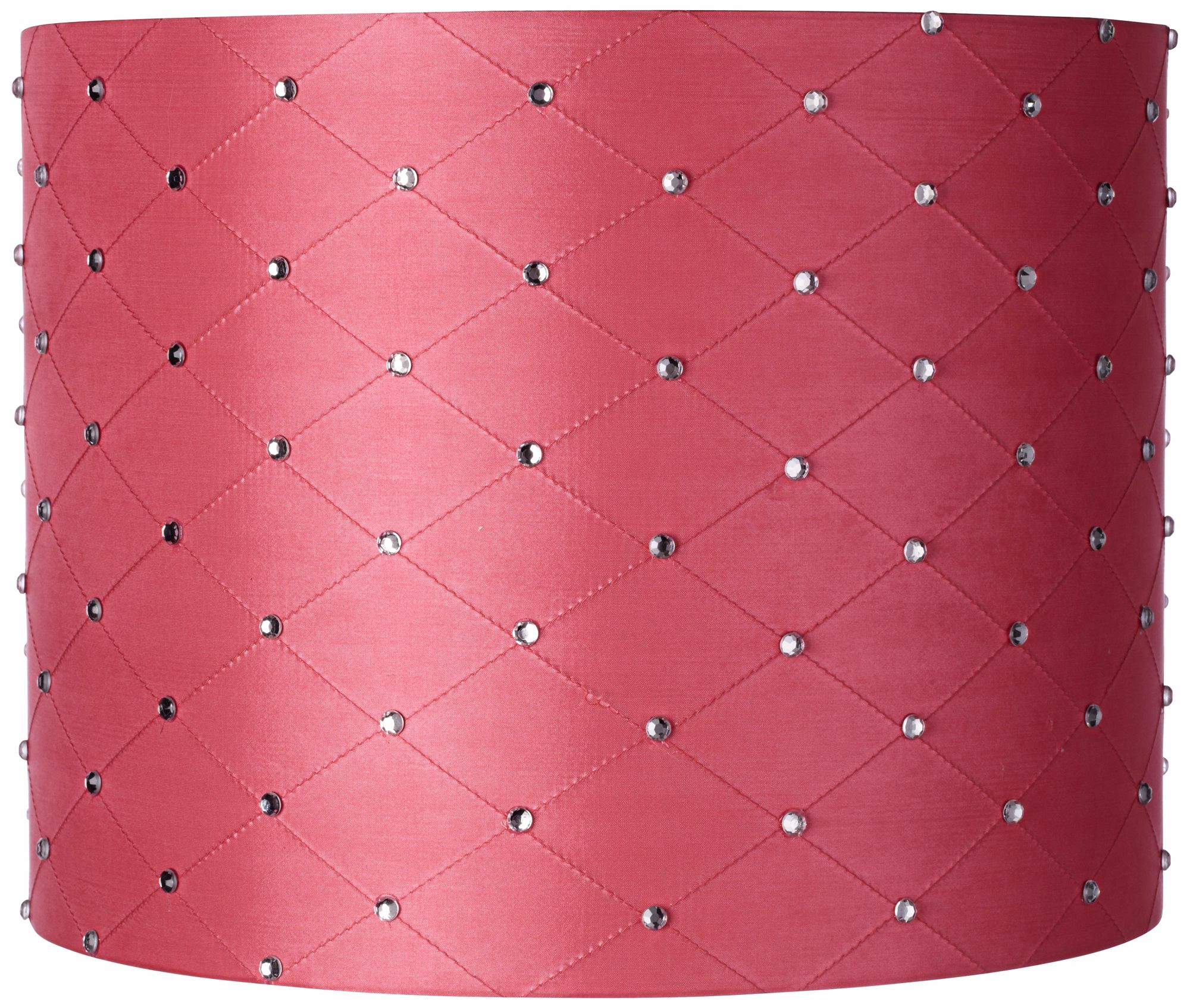 Pink Rhinestone Drum Lamp Shade 14x14x11 (Spider)