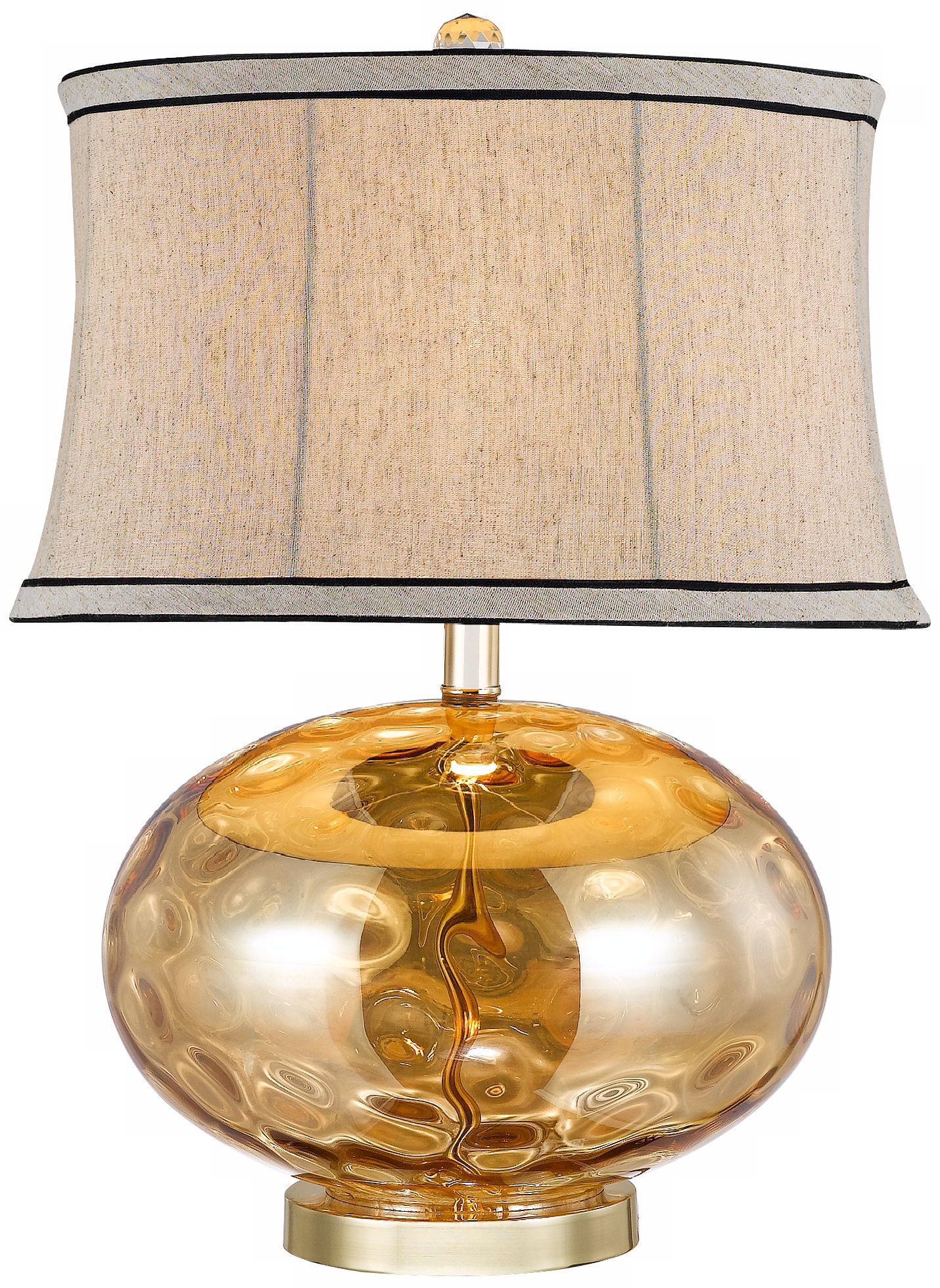 Fiona Stone Pattern Gold Glass Table Lamp