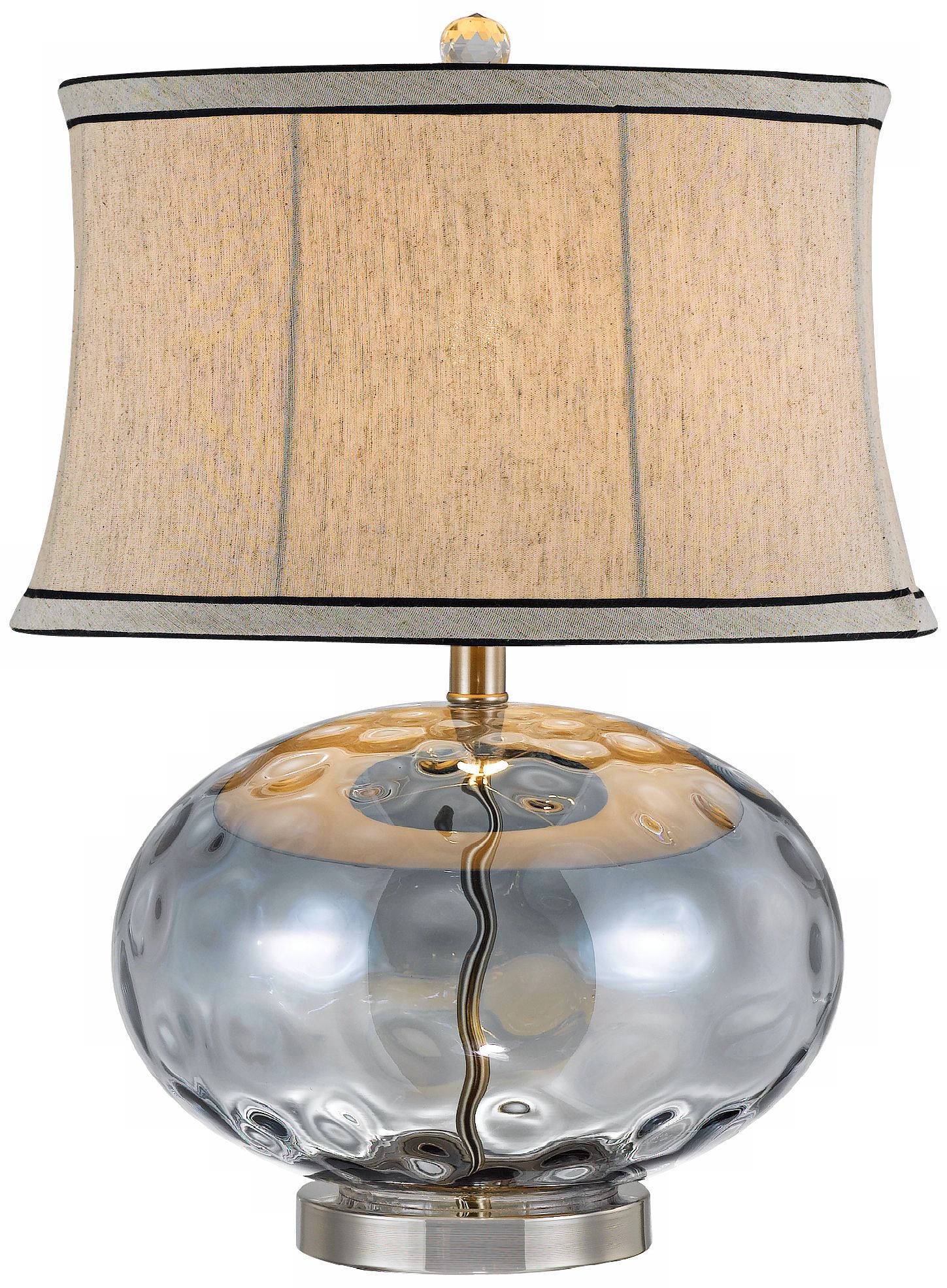 Fiona Stone Pattern Light Blue Glass Table Lamp