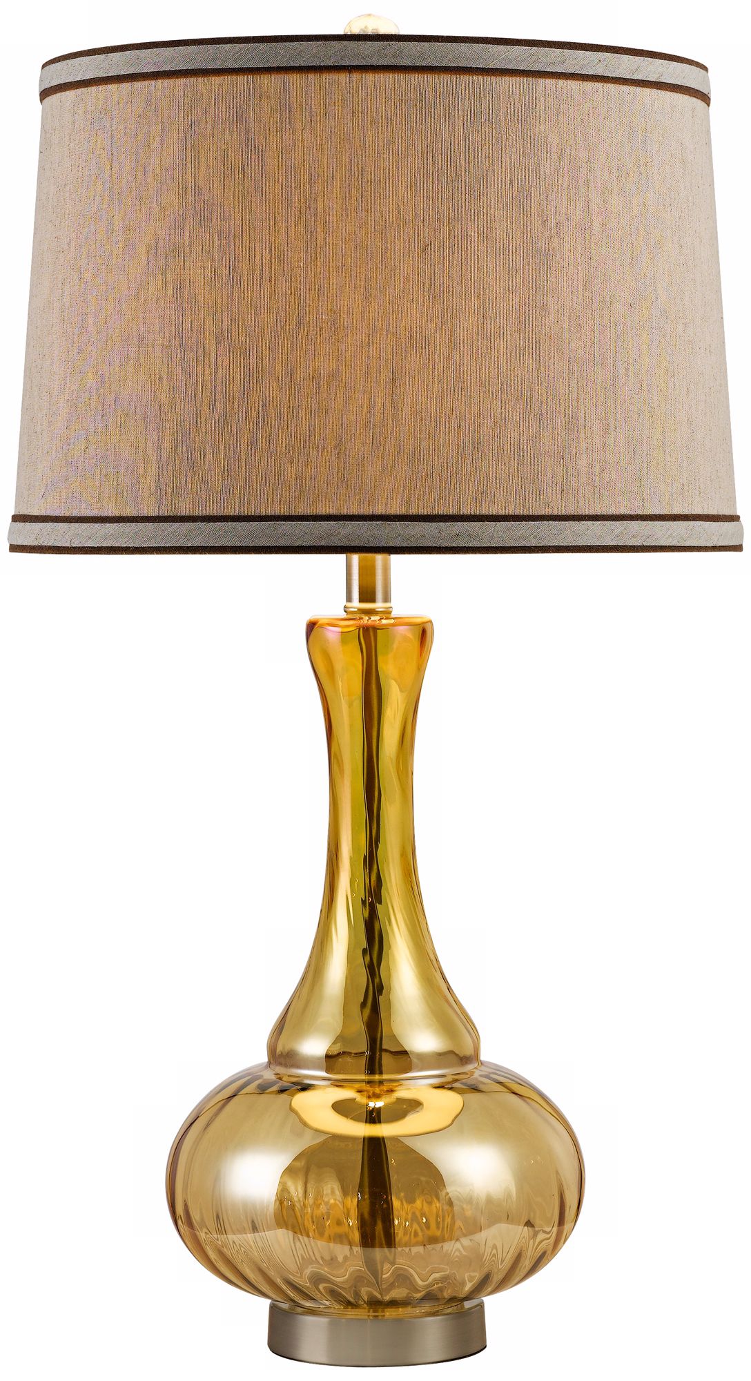 Jasmine Twisted Pattern Gold Glass Table Lamp