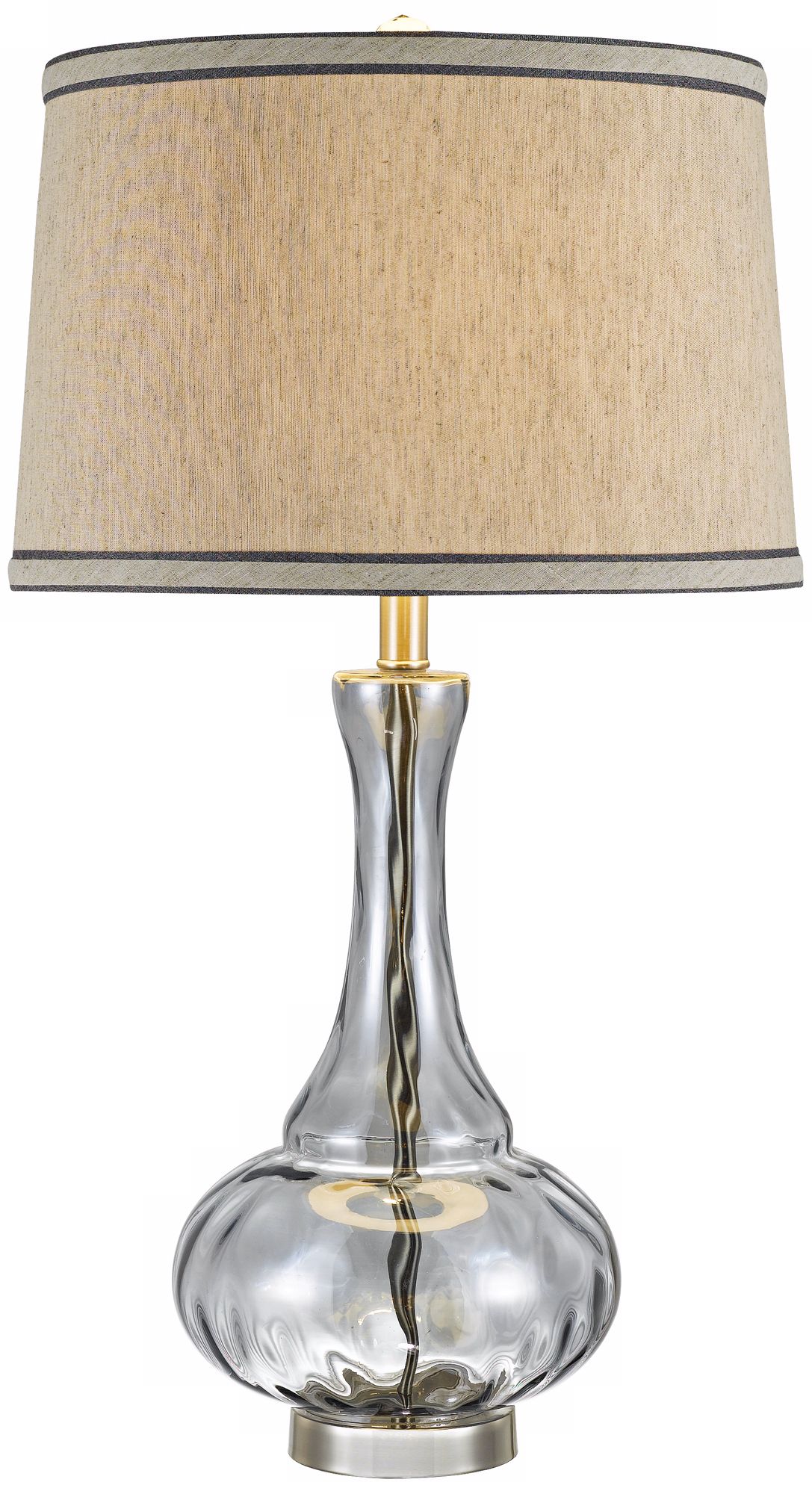Jasmine Twisted Pattern Light Blue Glass Table Lamp