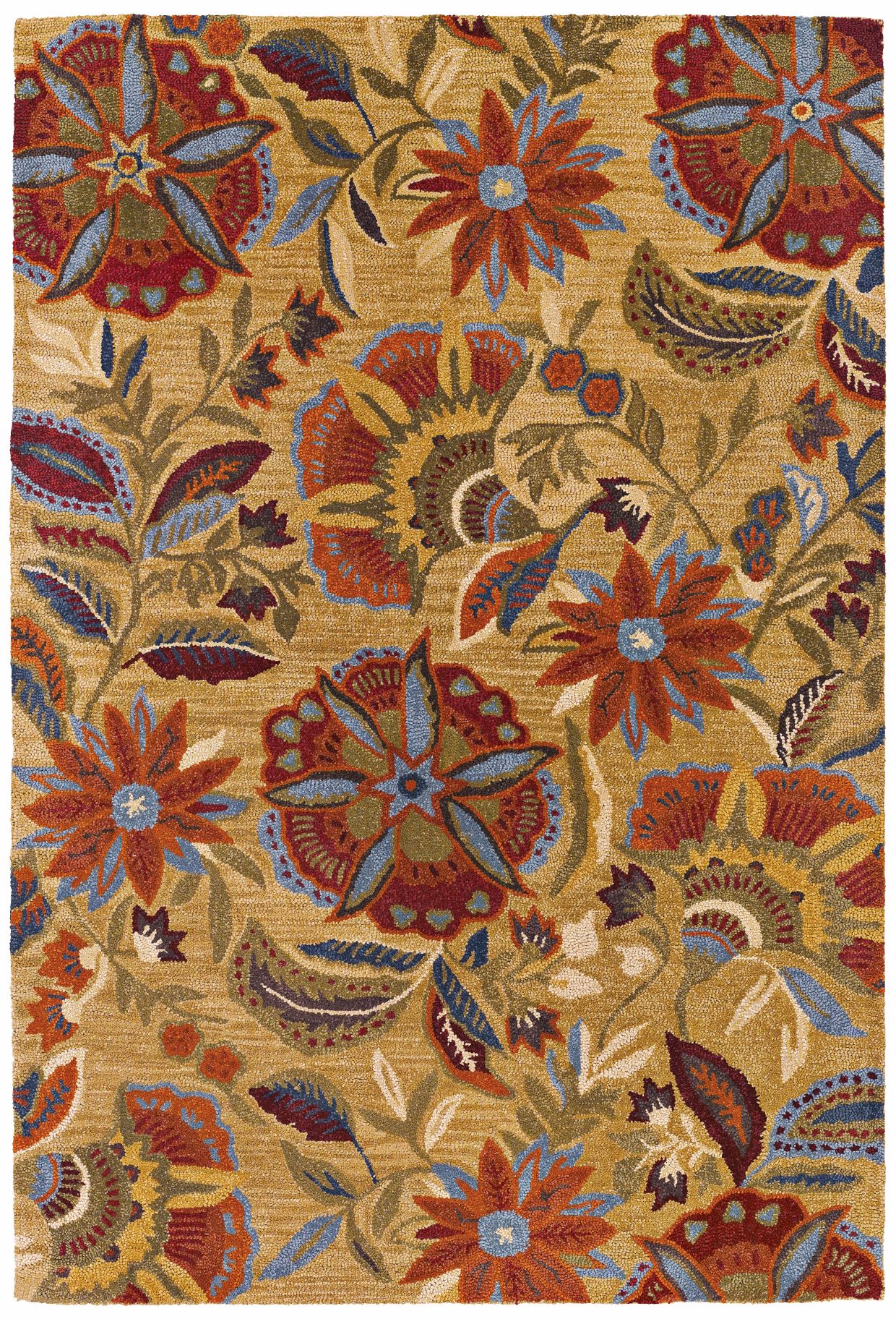 Botanique 1084 Layla Gold Floral Area Rug