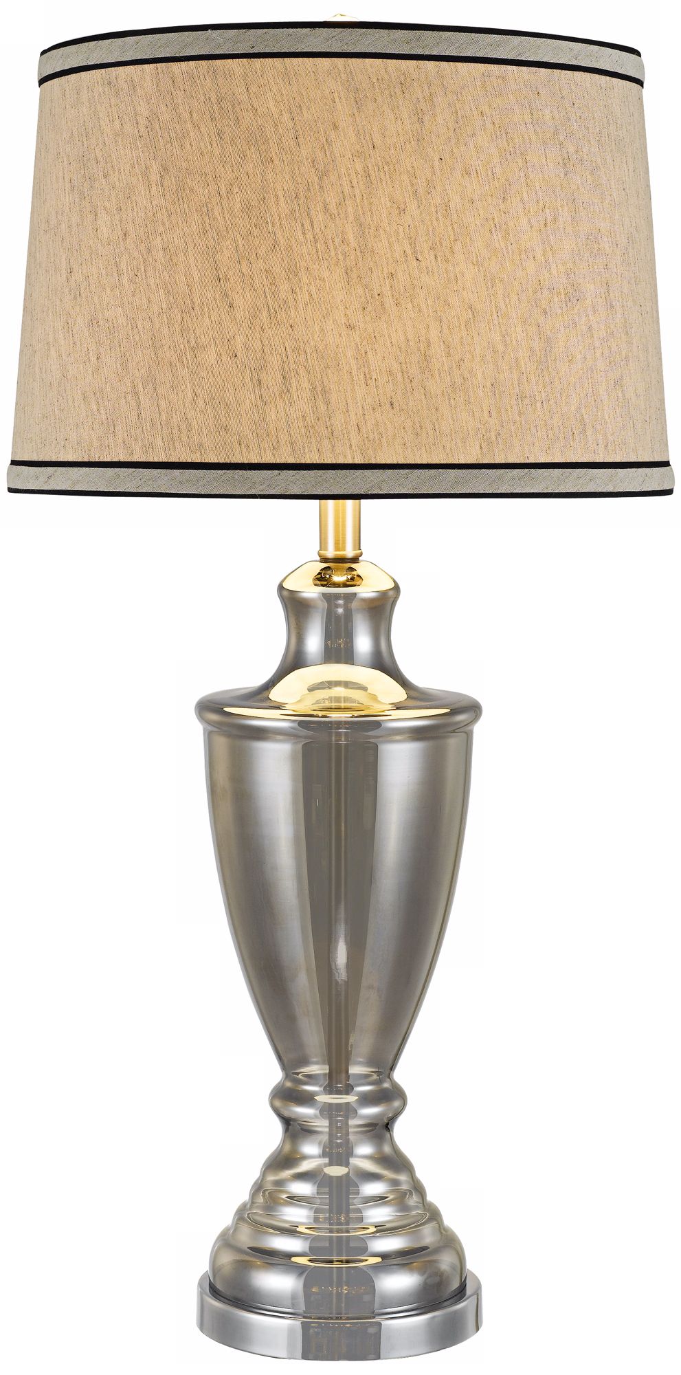 Anastasia Classic Gray Glass Table Lamp