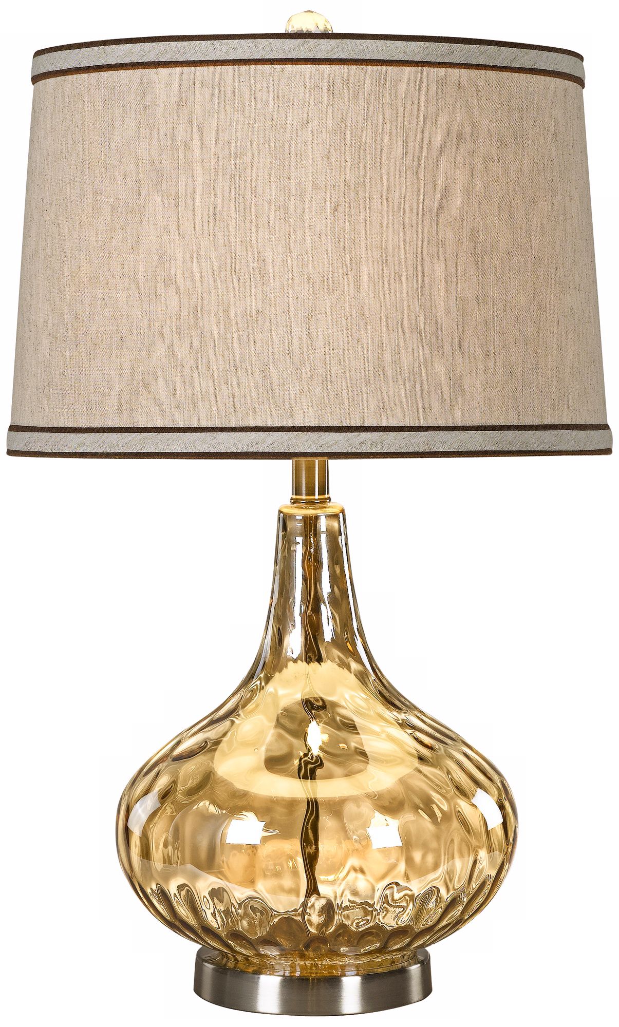 Florence Stone Pattern Gold Glass Table Lamp