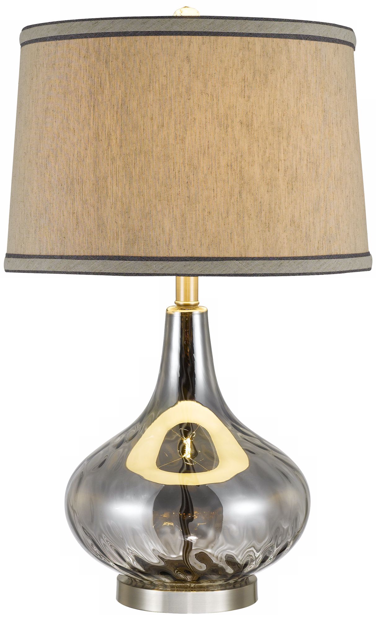 Florence Stone Pattern Gray Glass Table Lamp