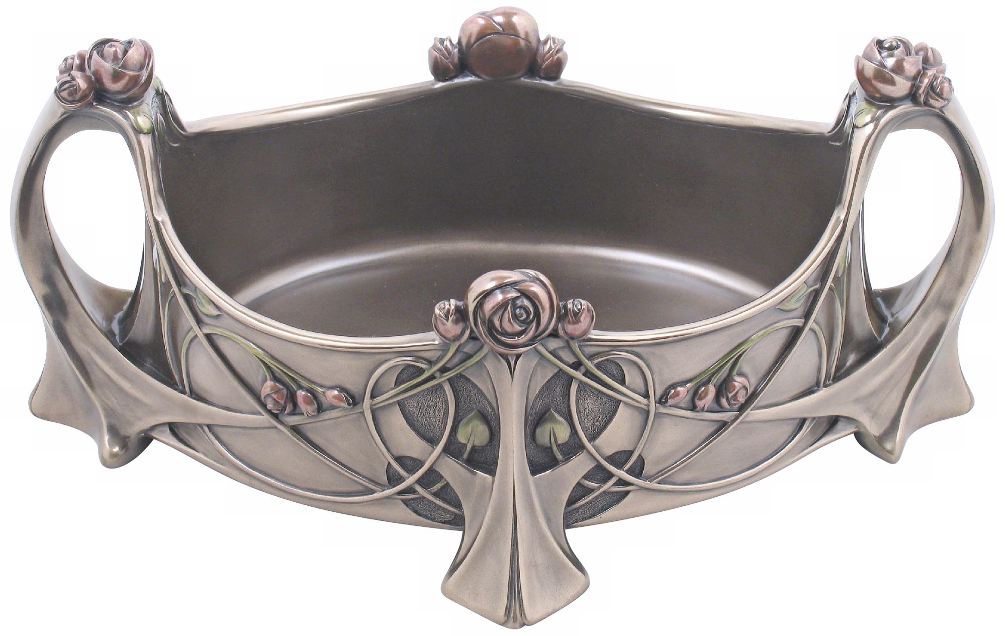 Rose Cast Bronze Flower Bowl