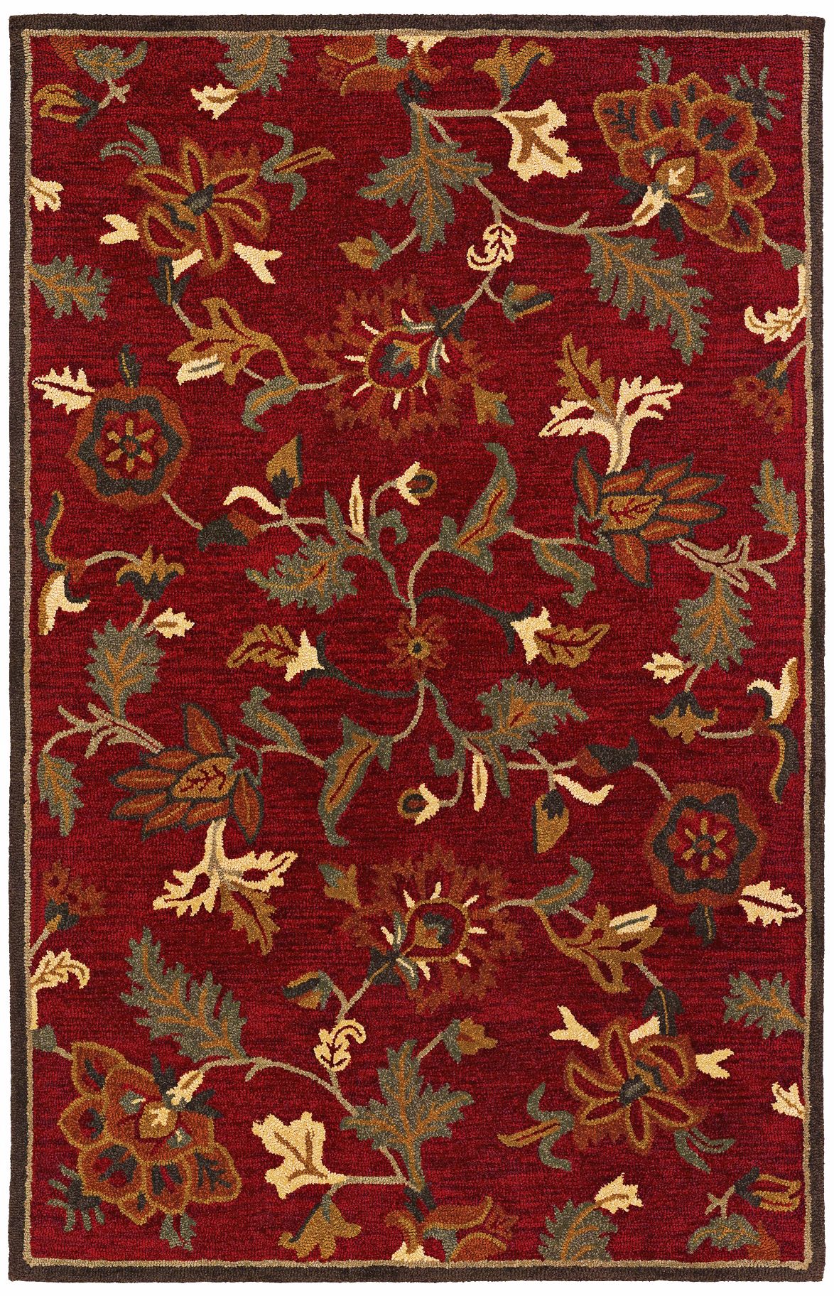 Botanique 1180 Morgan Crimson Floral Area Rug