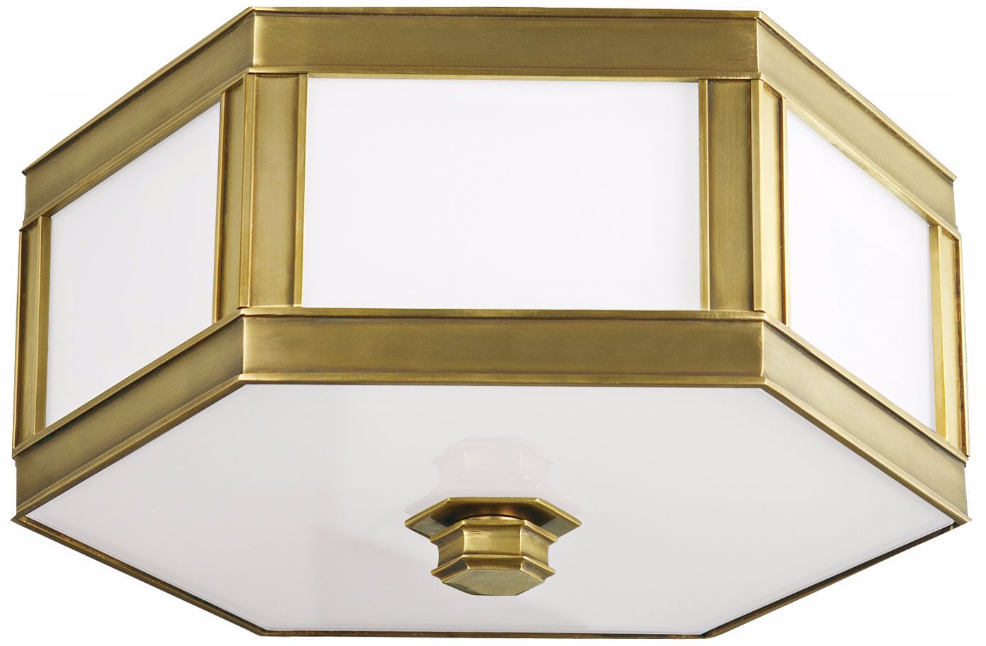 Nassau Aged Brass 16" Wide Ceiling Light