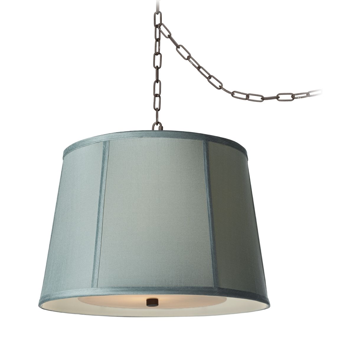 Dyer Bronze 16" Wide Spa Blue Shade Chandelier