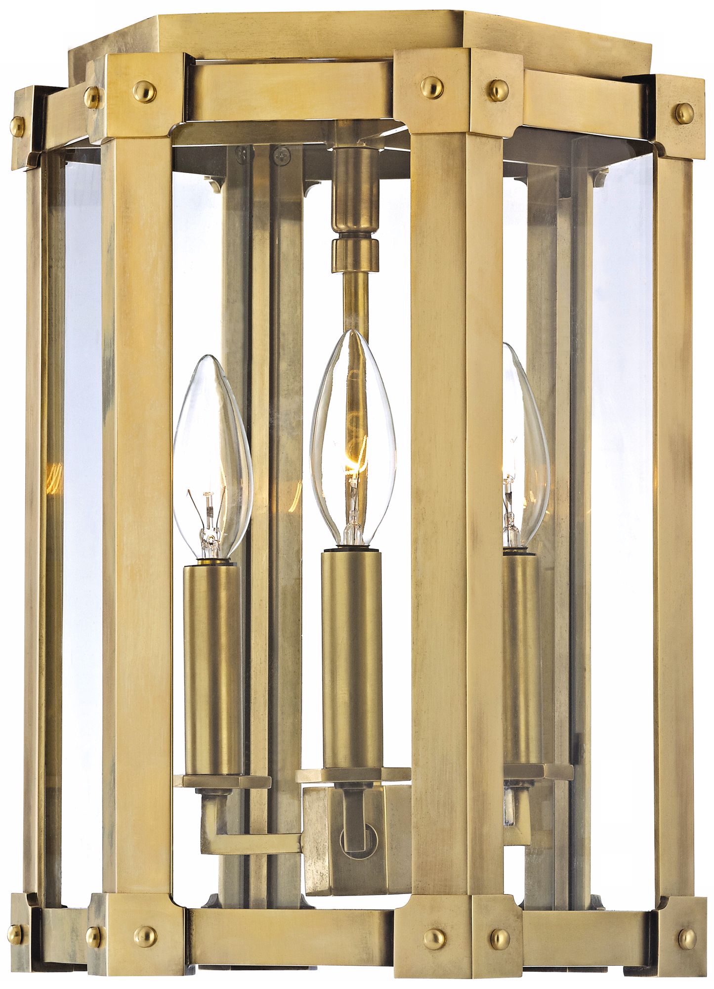 Roxbury 13 1/4" High Aged Brass Ceiling Light