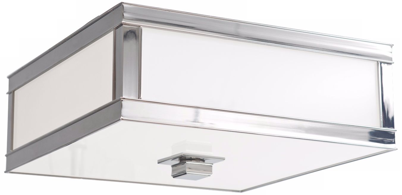 Preston 16" Wide Polished Nickel Ceiling LIght