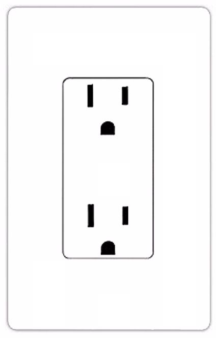 Lutron Claro White Receptacle