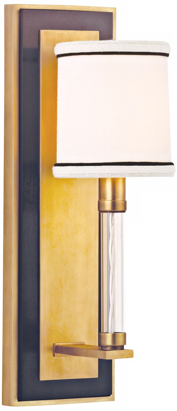Collins 15 1/2" High Aged Brass and Dark Wood Wall Sconce