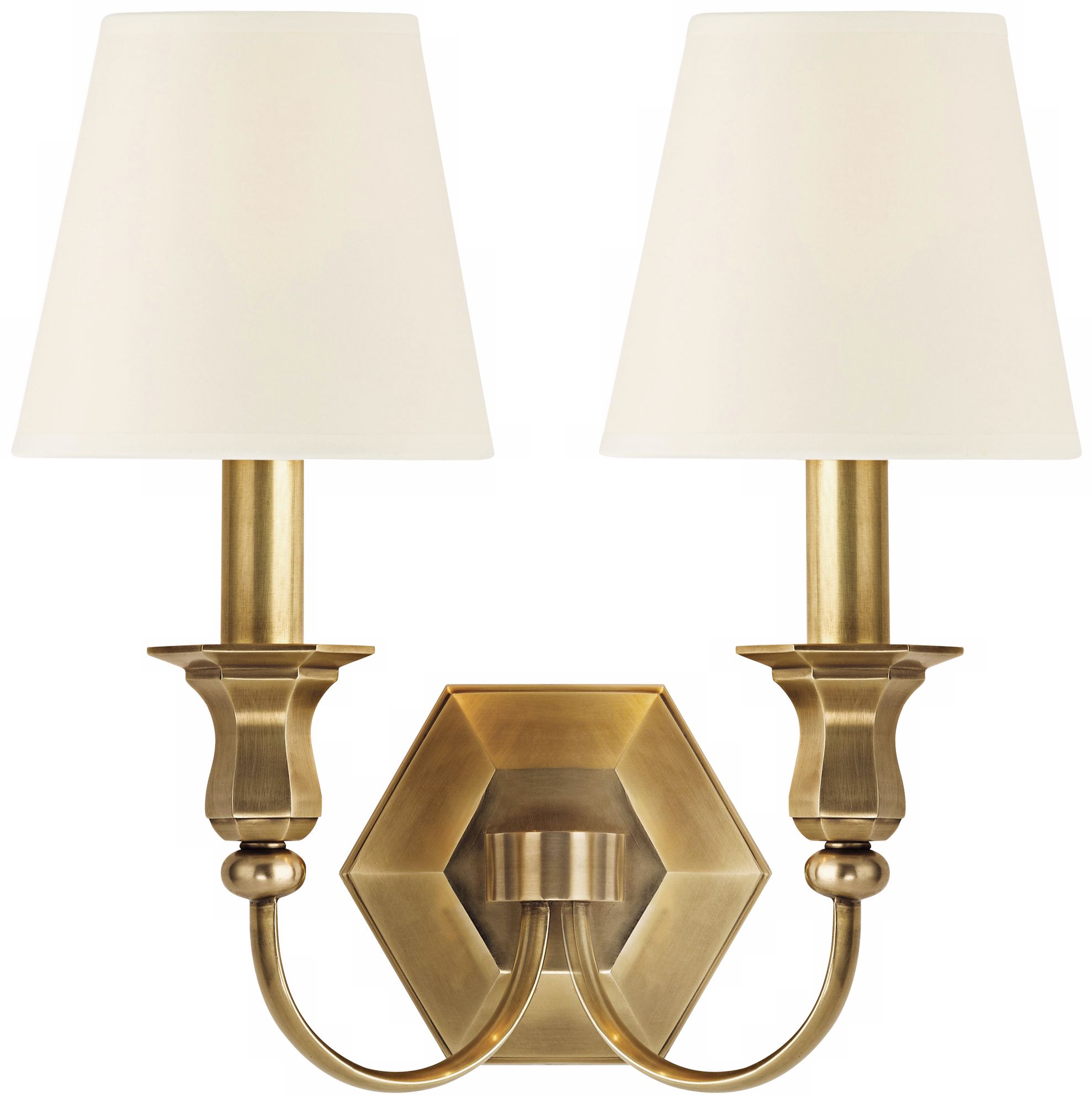 Charlotte 14" High 2-Light Aged Brass Wall Sconce
