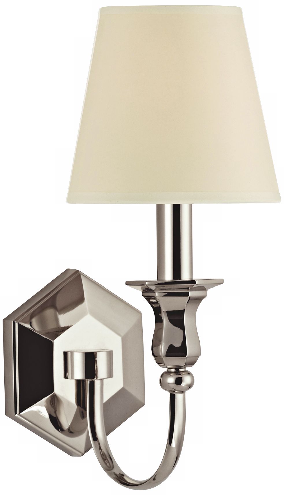 Charlotte 14" High Polished Nickel Wall Sconce
