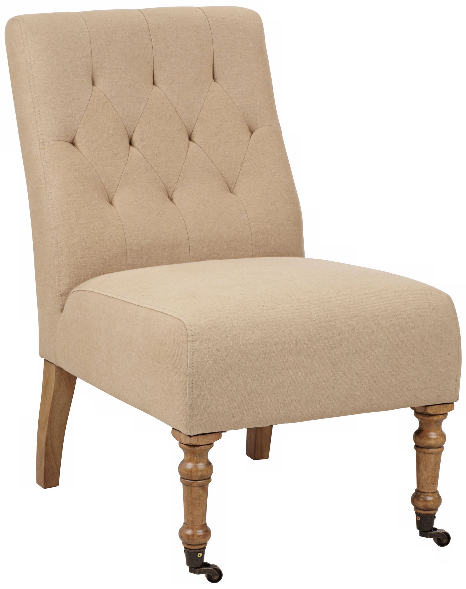 Emele Tufted Camel Accent Chair