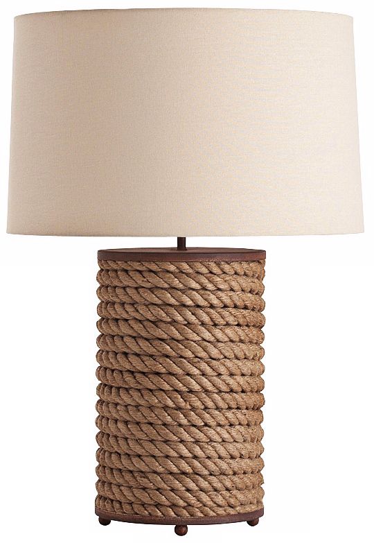 Arteriors Home Vern Rope and Rusted Iron Table Lamp