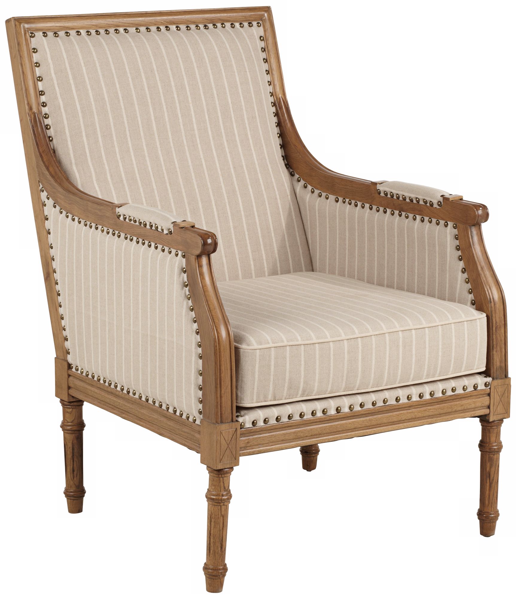 Joscelyn Striped Fabric Armchair