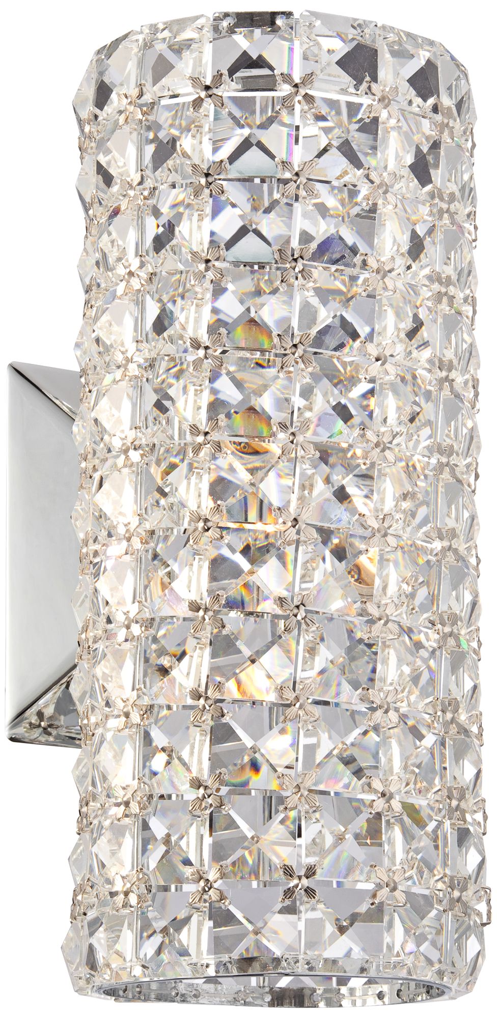 Crystal Cylinder 10 1/4" High Wall Sconce