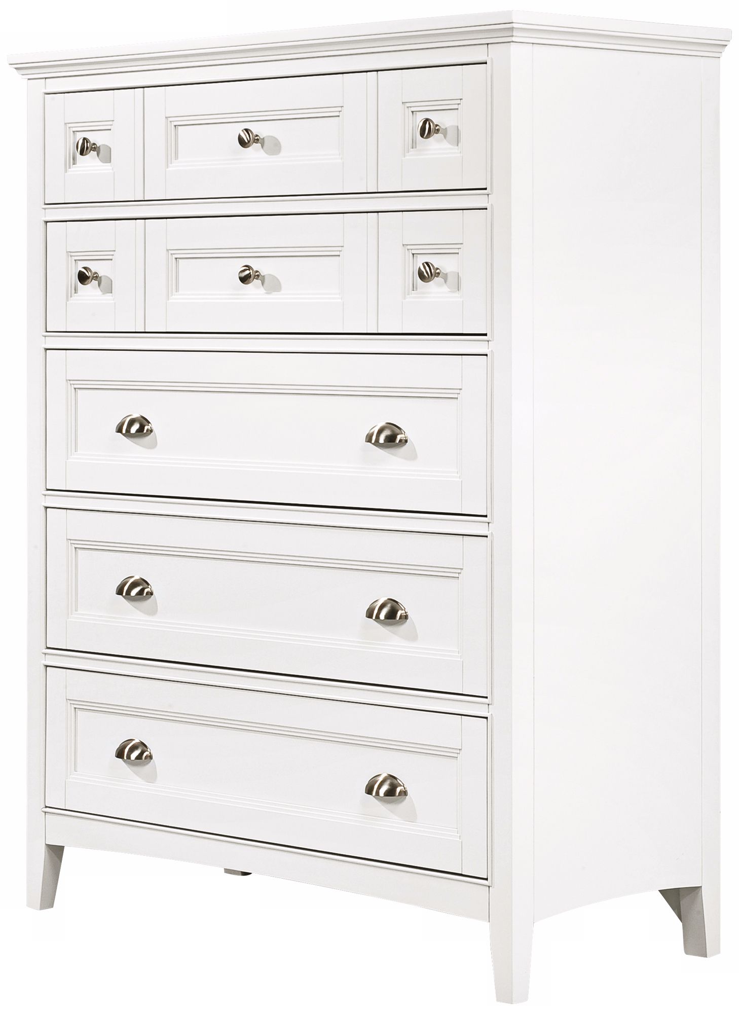 Kentwood 5-Drawer White Chest