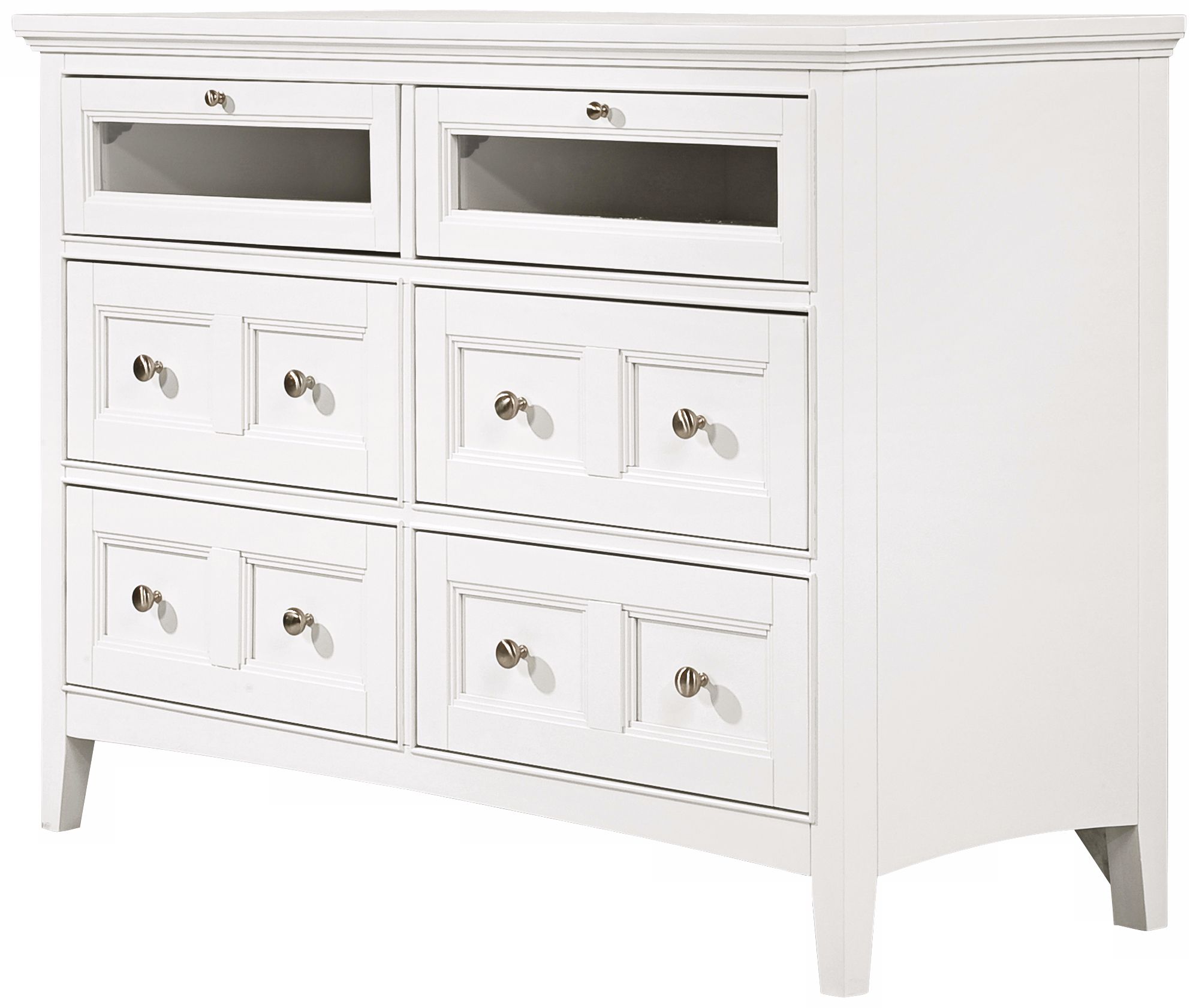 Kentwood 6-Drawer White Media Chest