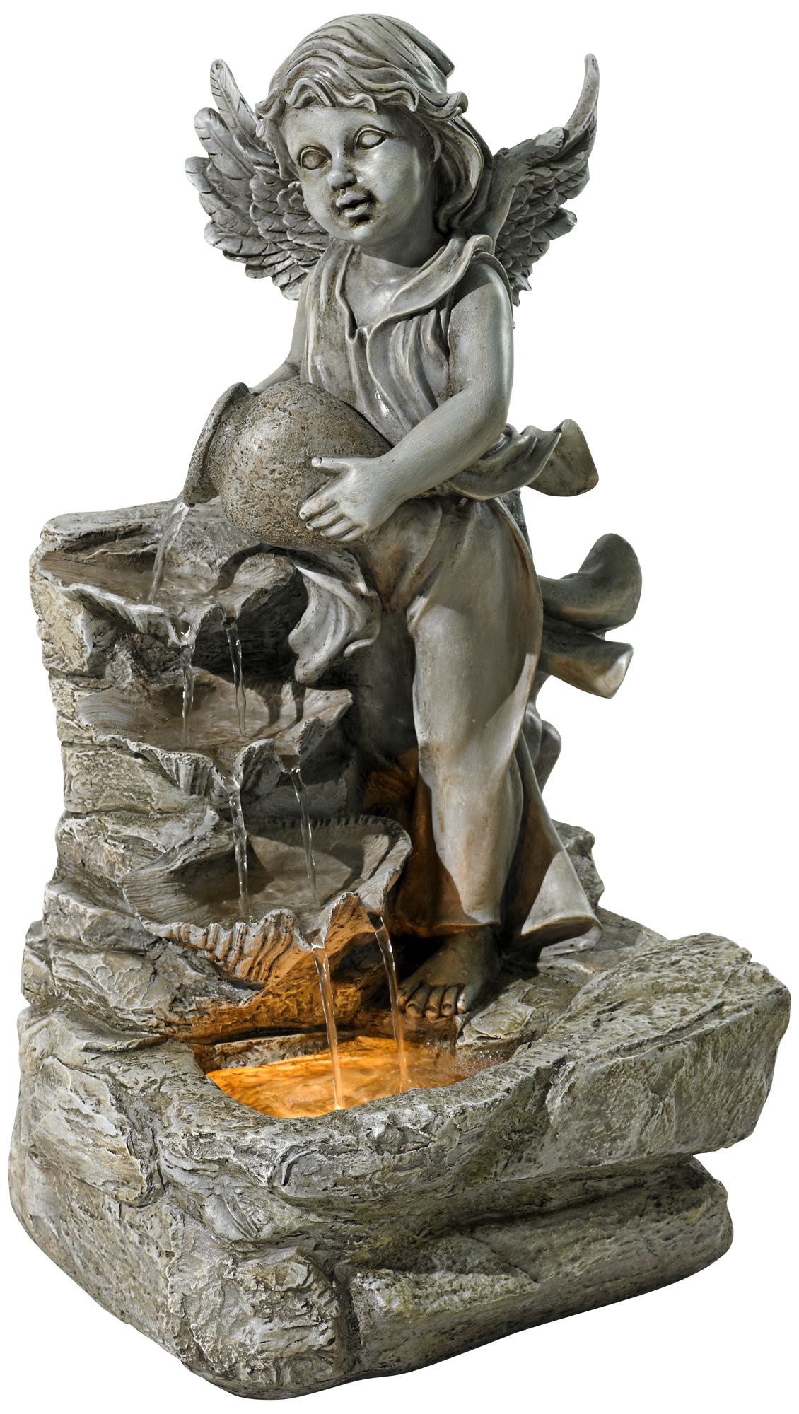 Angel 26 1/2" High LED Indoor - Outdoor Fountain