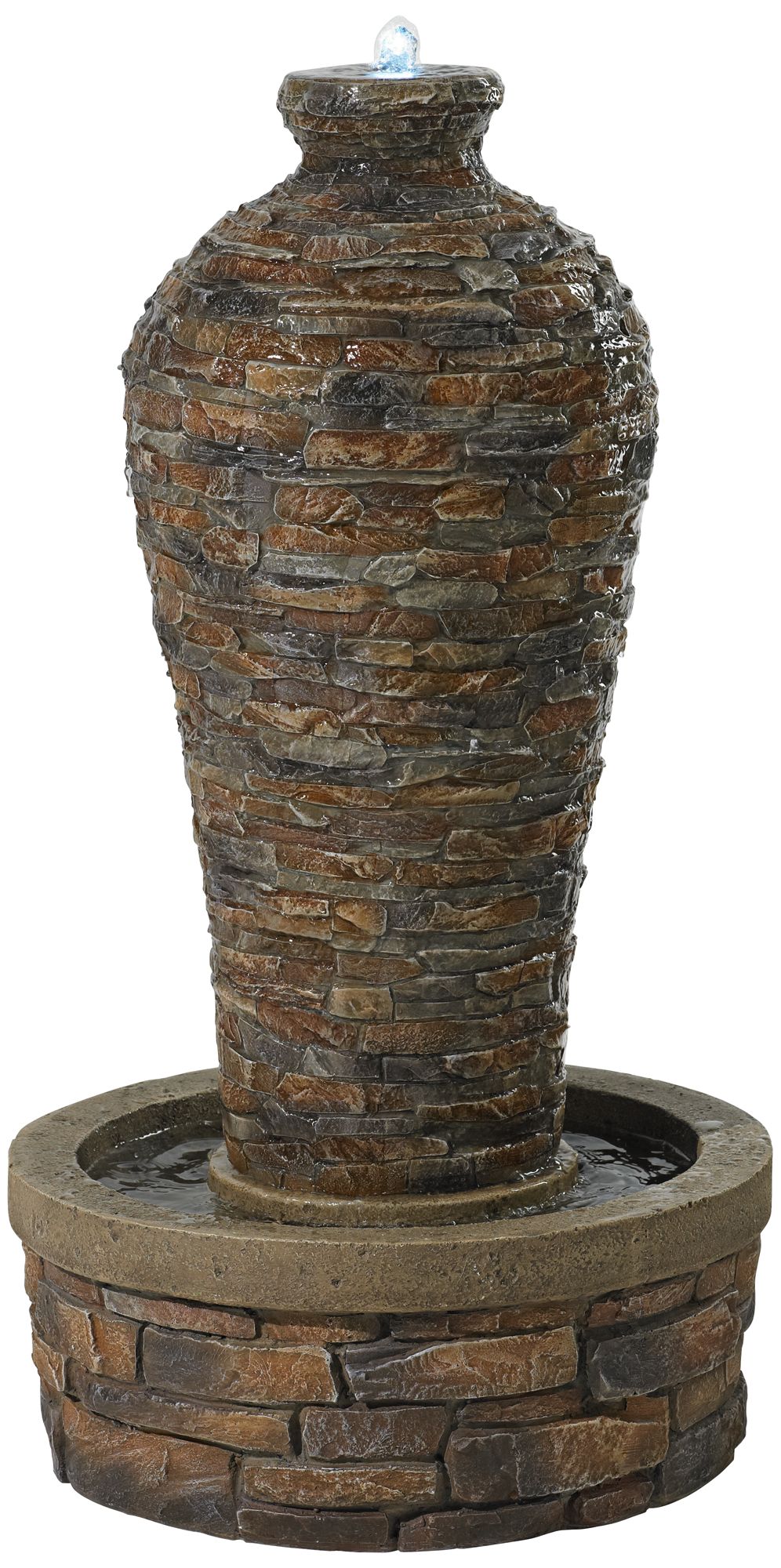 Faux Stone 33" High Vase Fountain