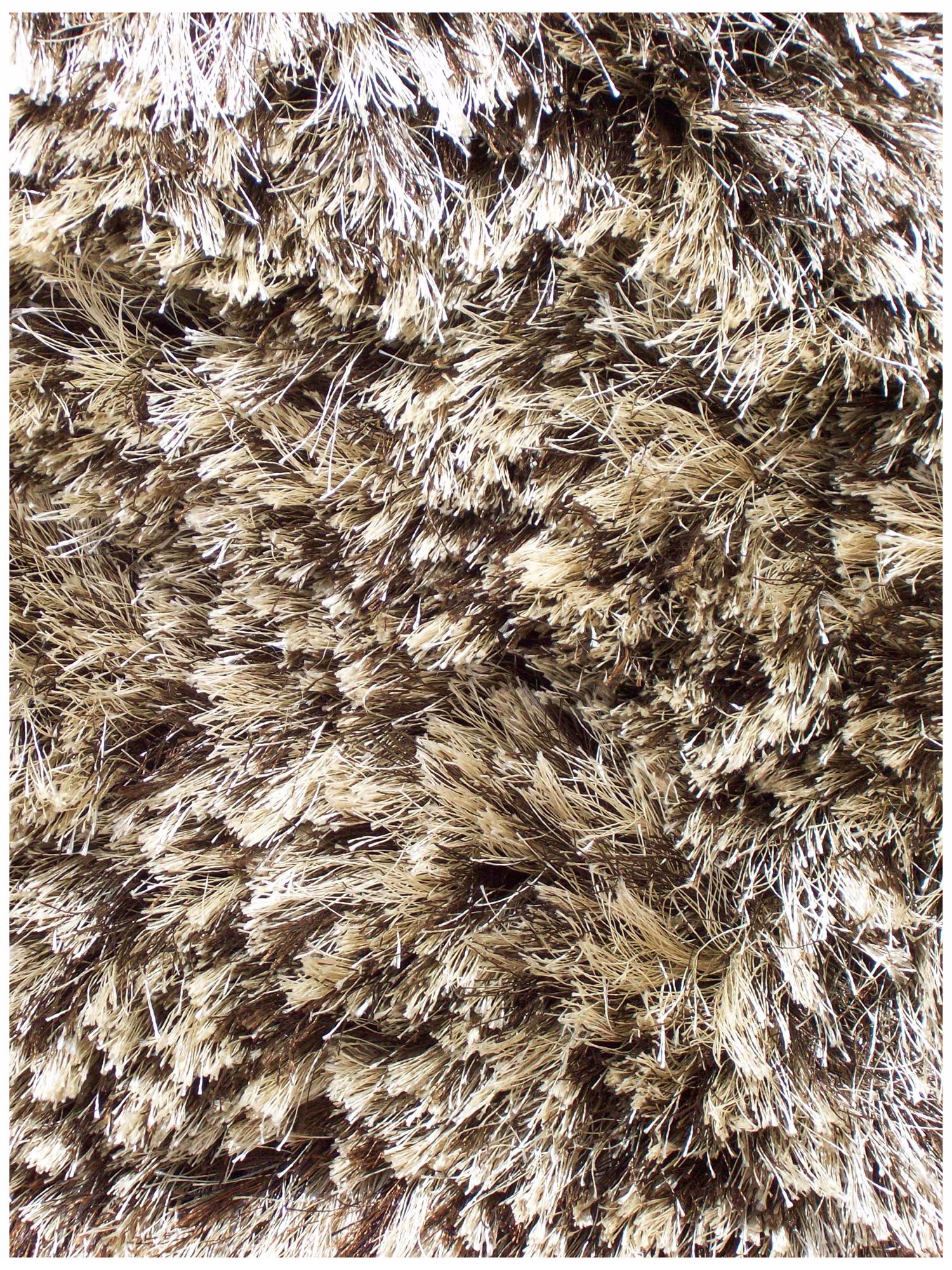 Crystal Collection 2506 Brown Shag Area Rug