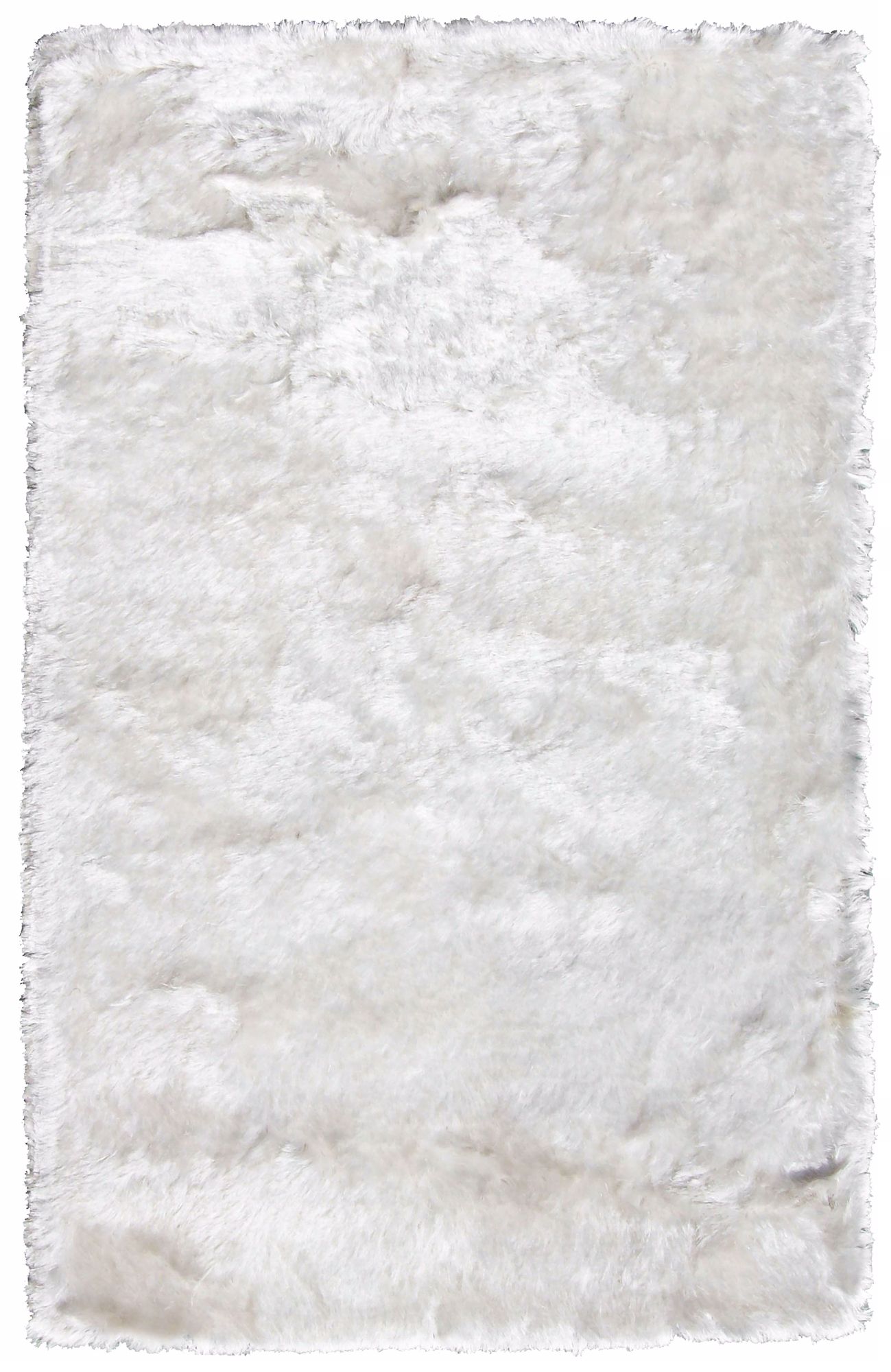 Crystal Collection 2605 White Shag Area Rug