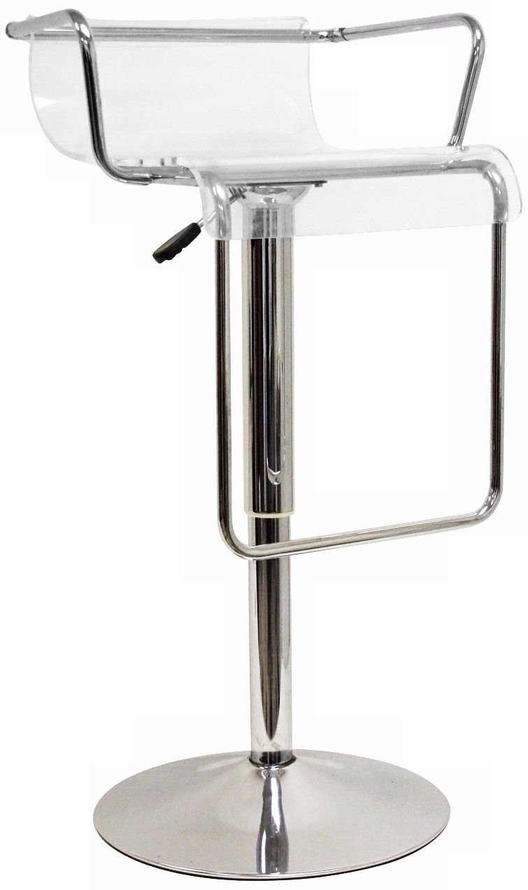 Encino Clear Acrylic Adjustable Barstool