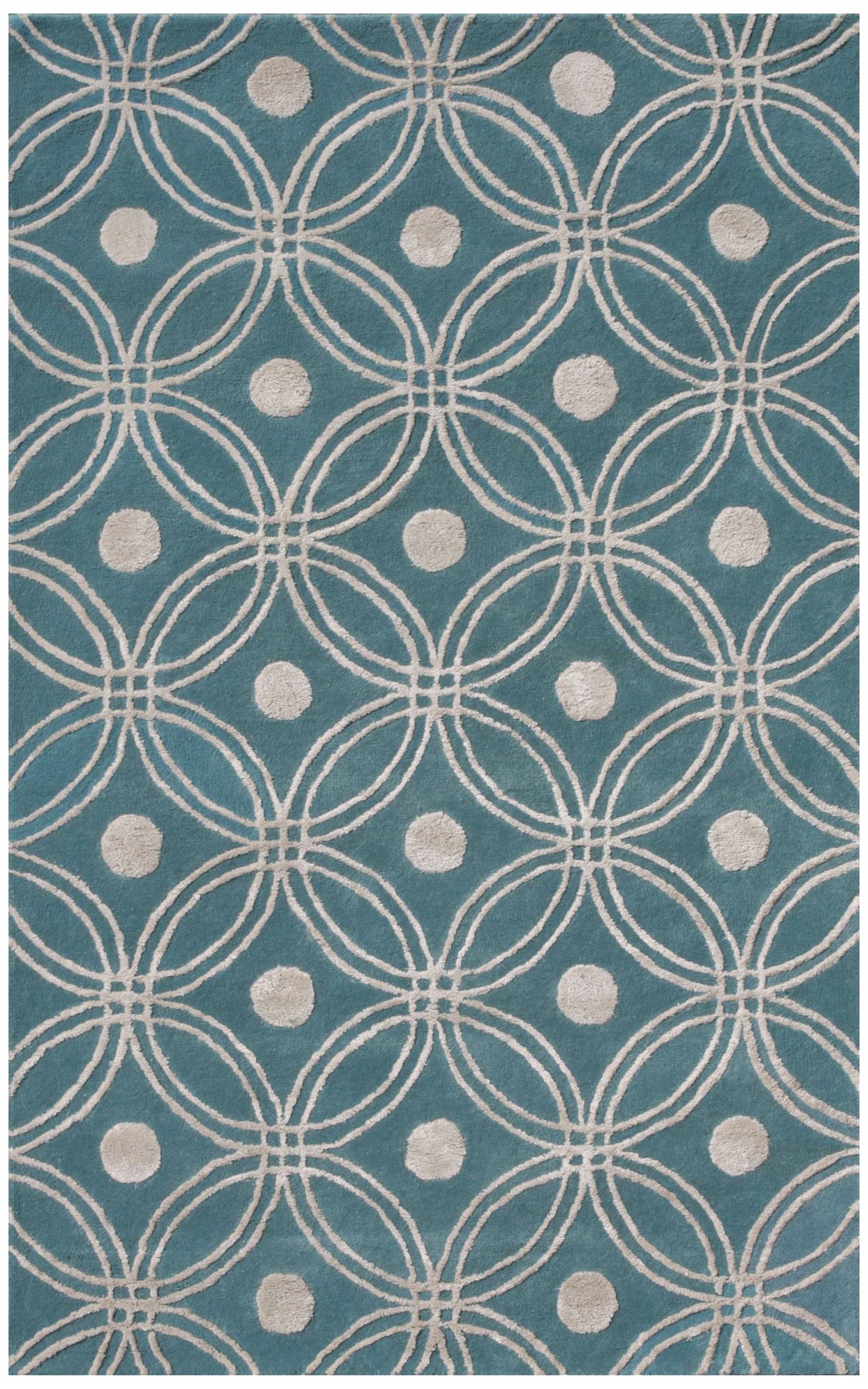 Amber Collection 702 Light Blue/Silver Area Rug