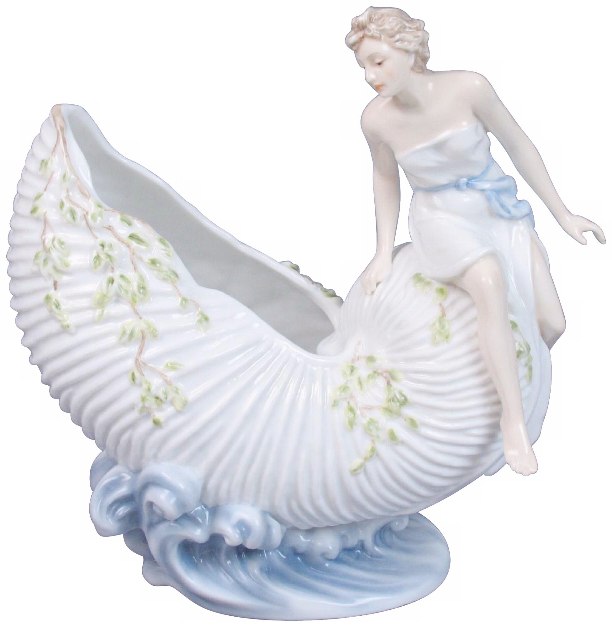 Woman On Shell Ivory Porcelain Sauce Train