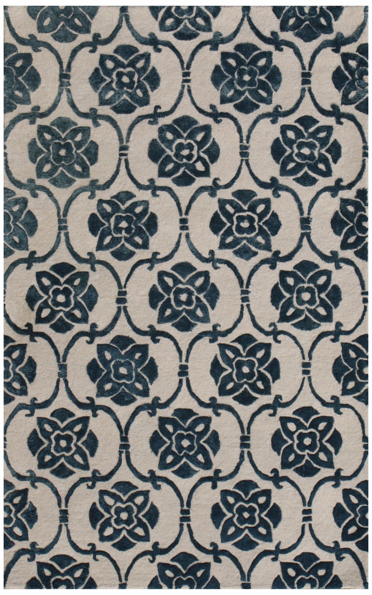 Amber Collection 706 Beige and Blue Area Rug