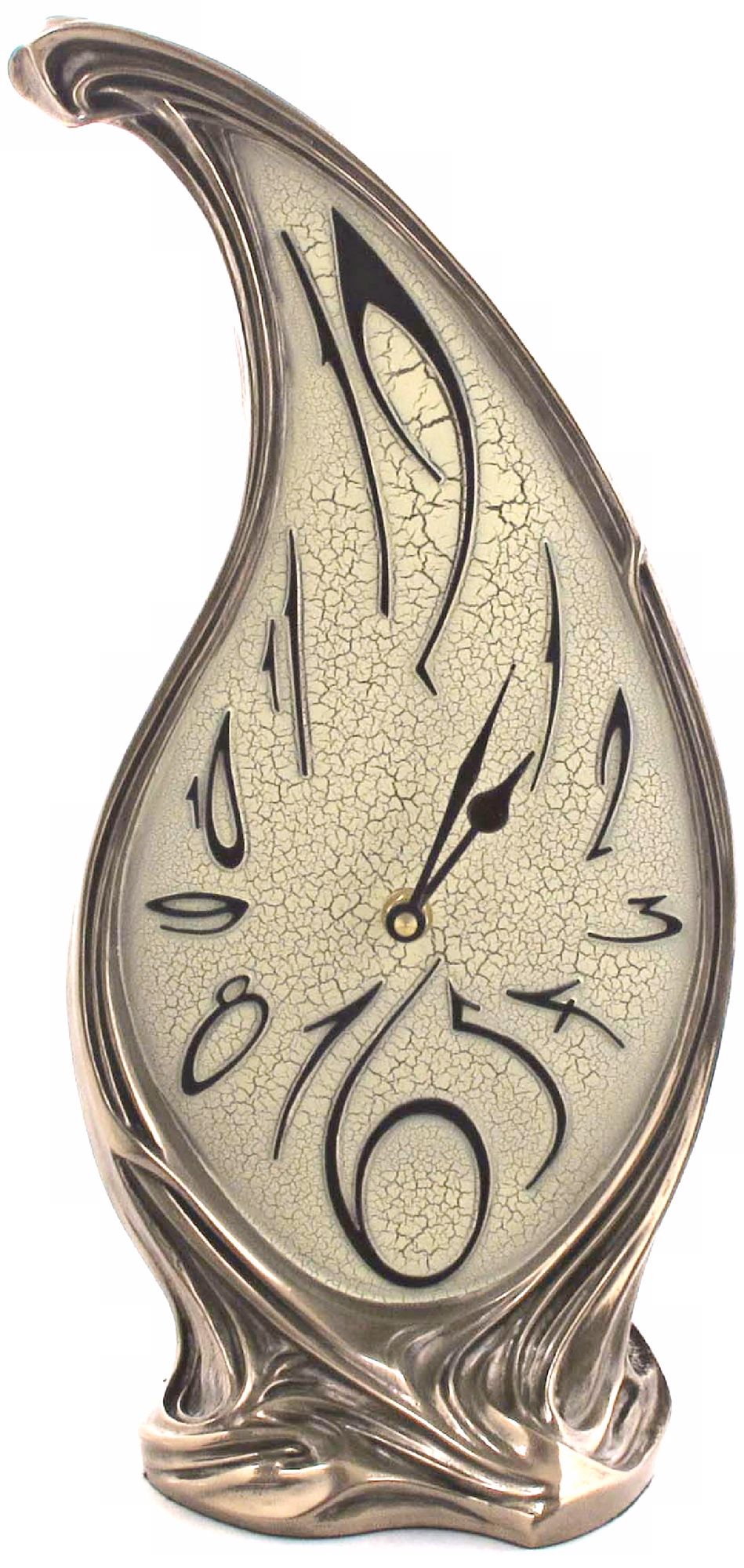 Melting Art Nouveau Bronze Table Clock