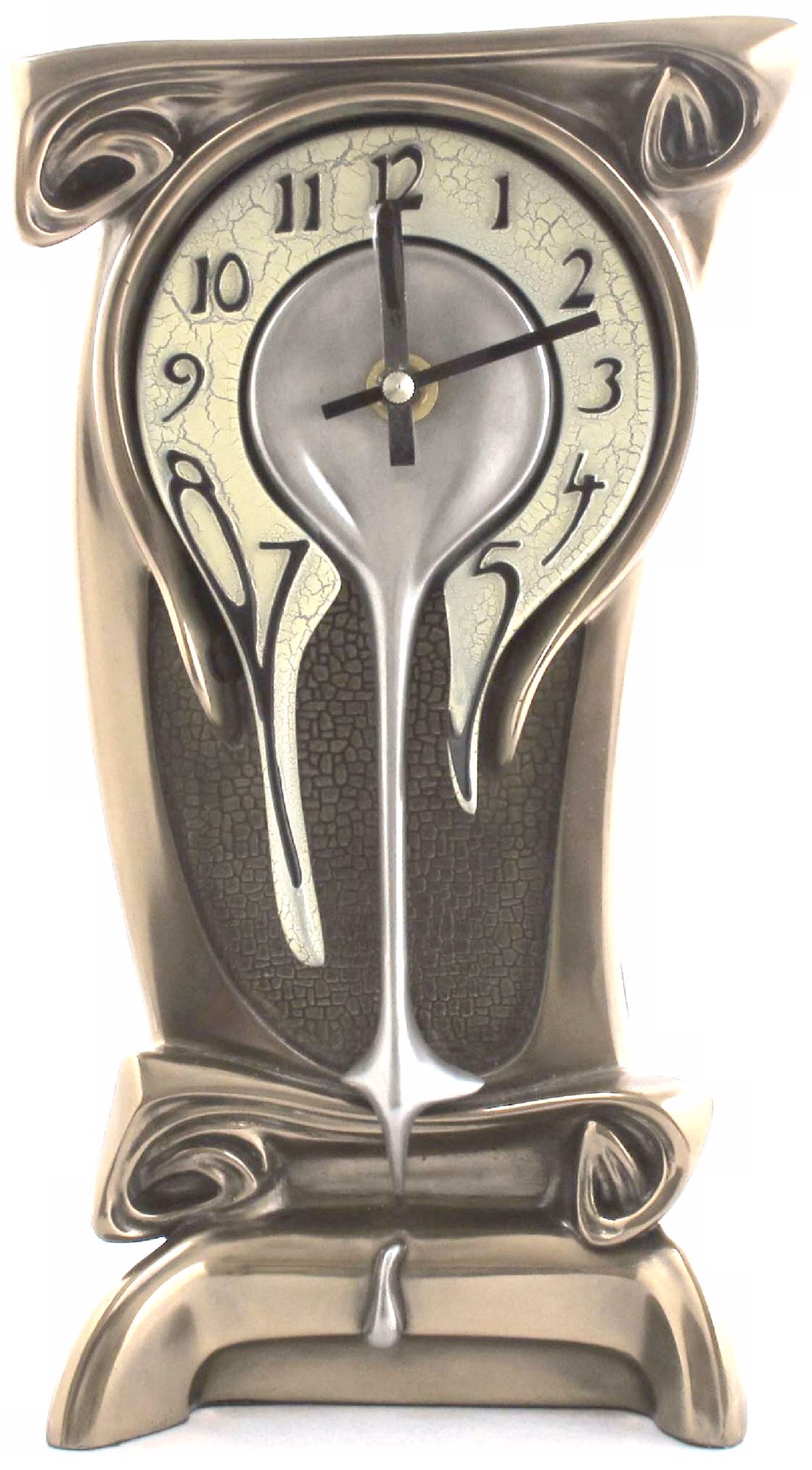 Art Nouveau Melting Bronze Table Clock