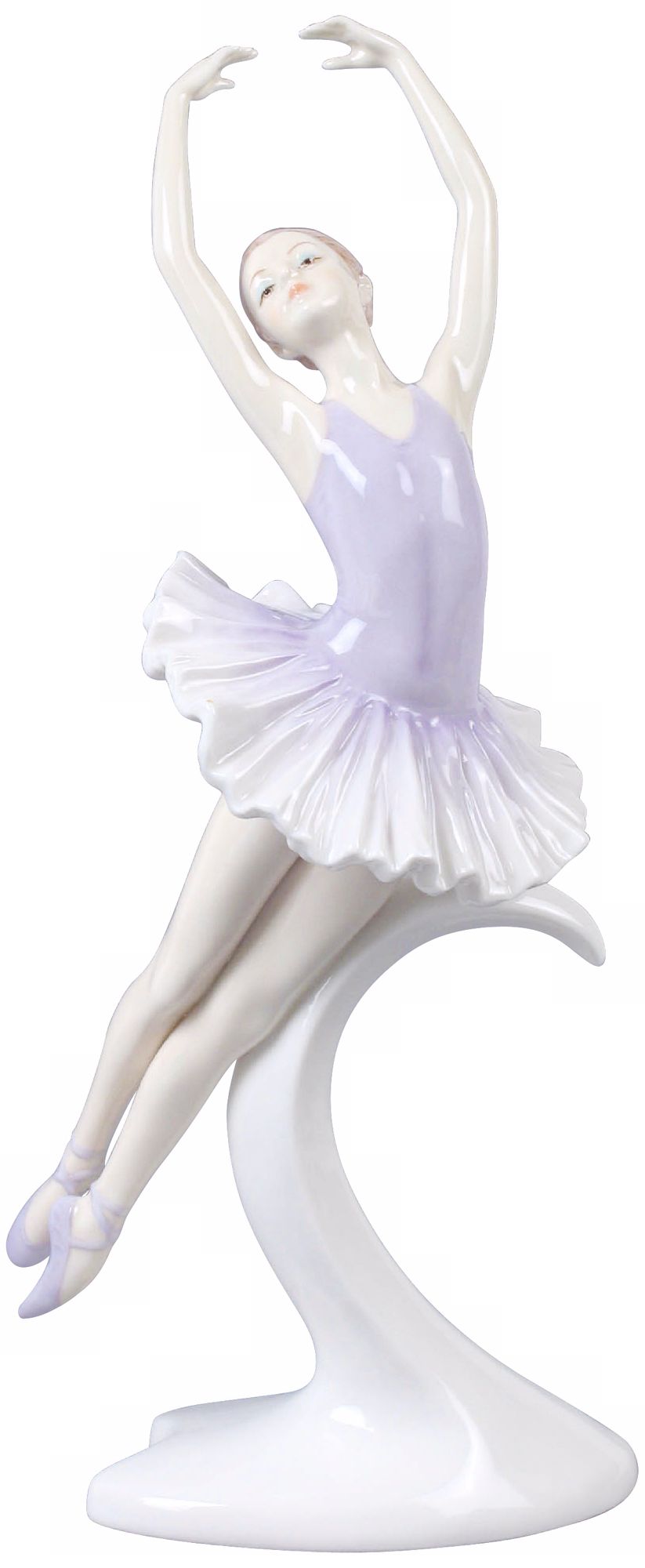 Pas De Poisson Violet Porcelain Ballerina Figurine