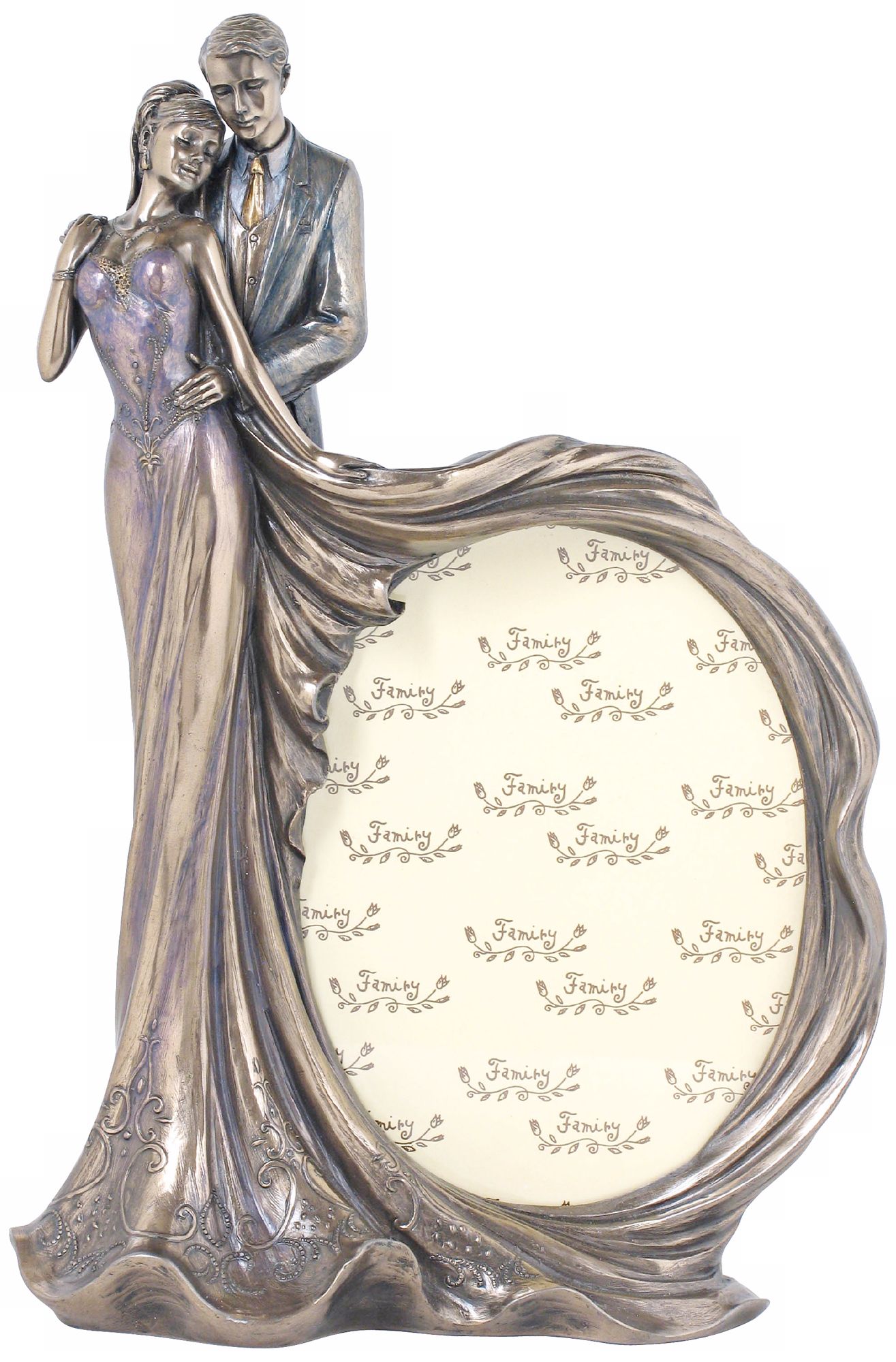 Bride and Groom Bronze Wedding Photo Frame