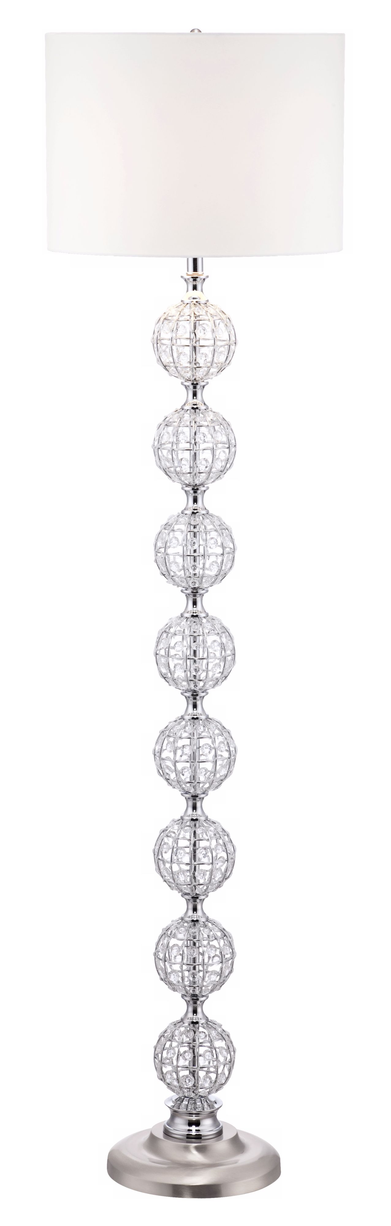 Vienna Full Spectrum Cambra Crystal Caged Globe Floor Lamp