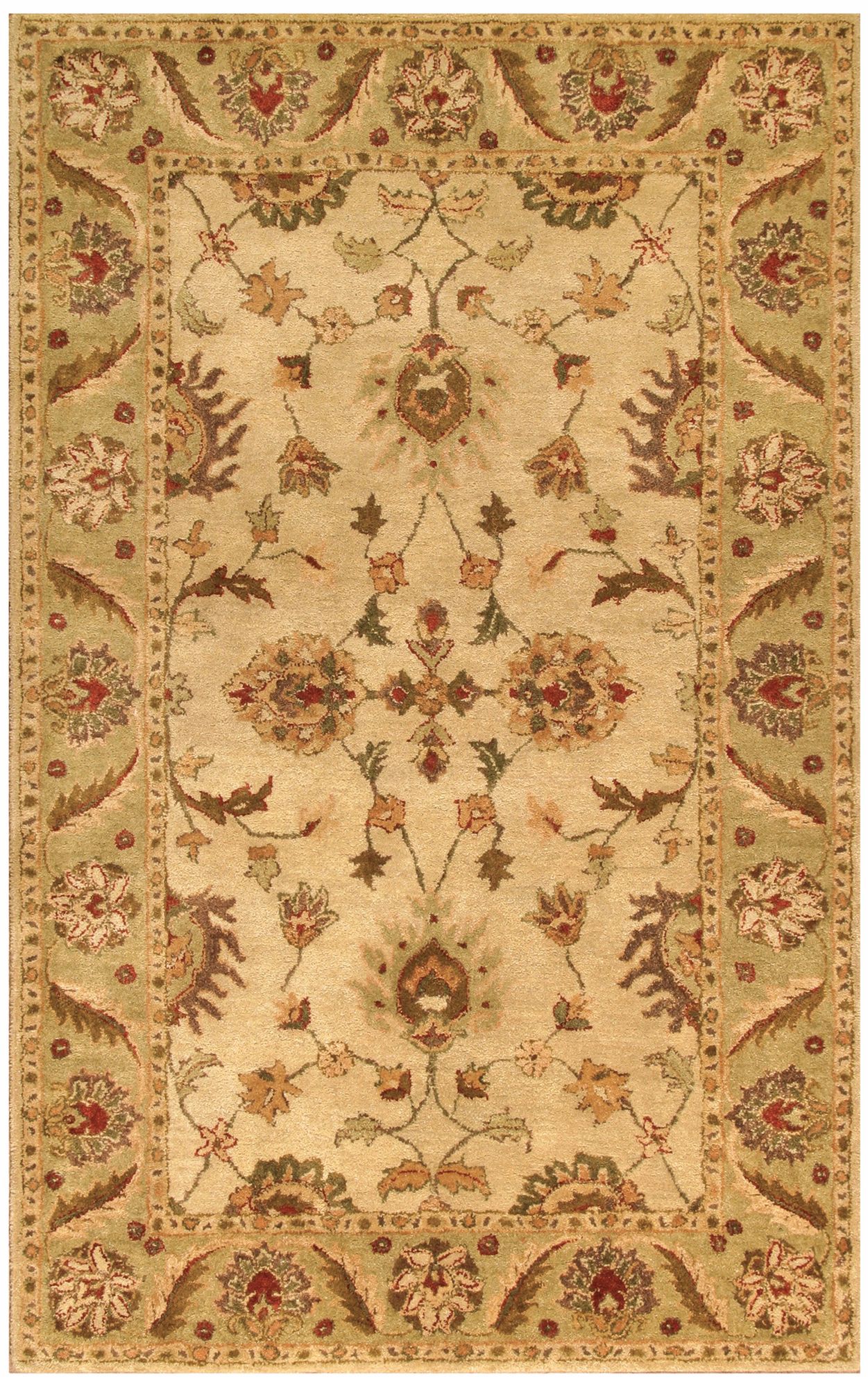 Golden Collection 804 Beige and Light Green Area Rug