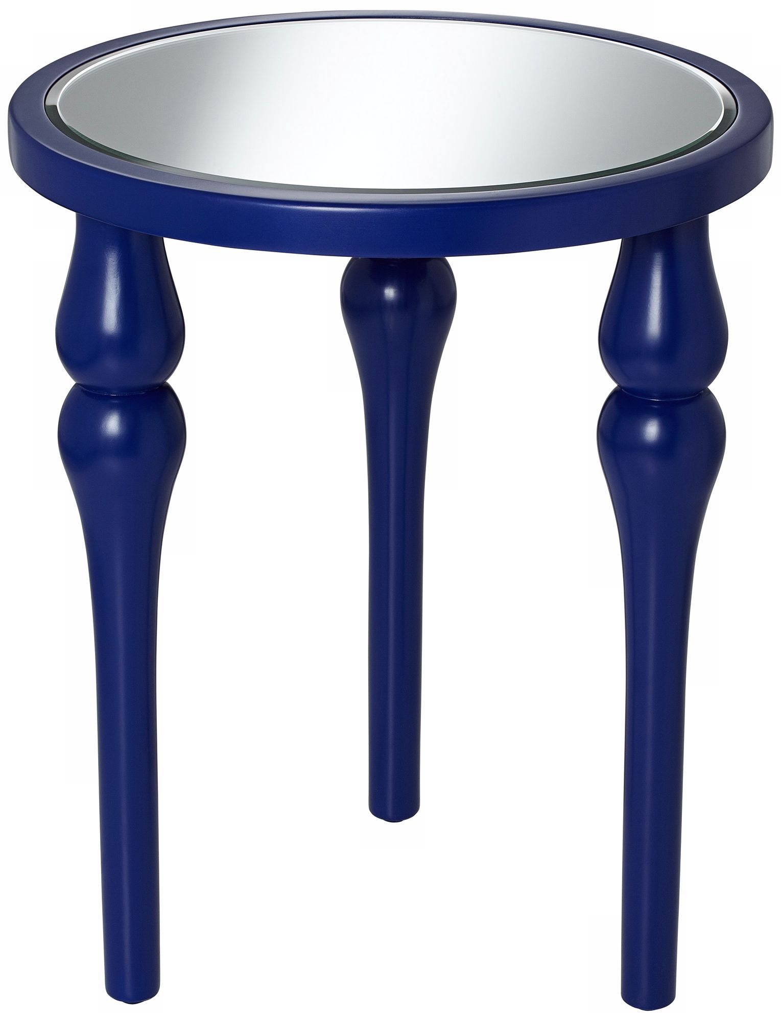 Bailey Monoco Blue Round Accent Table