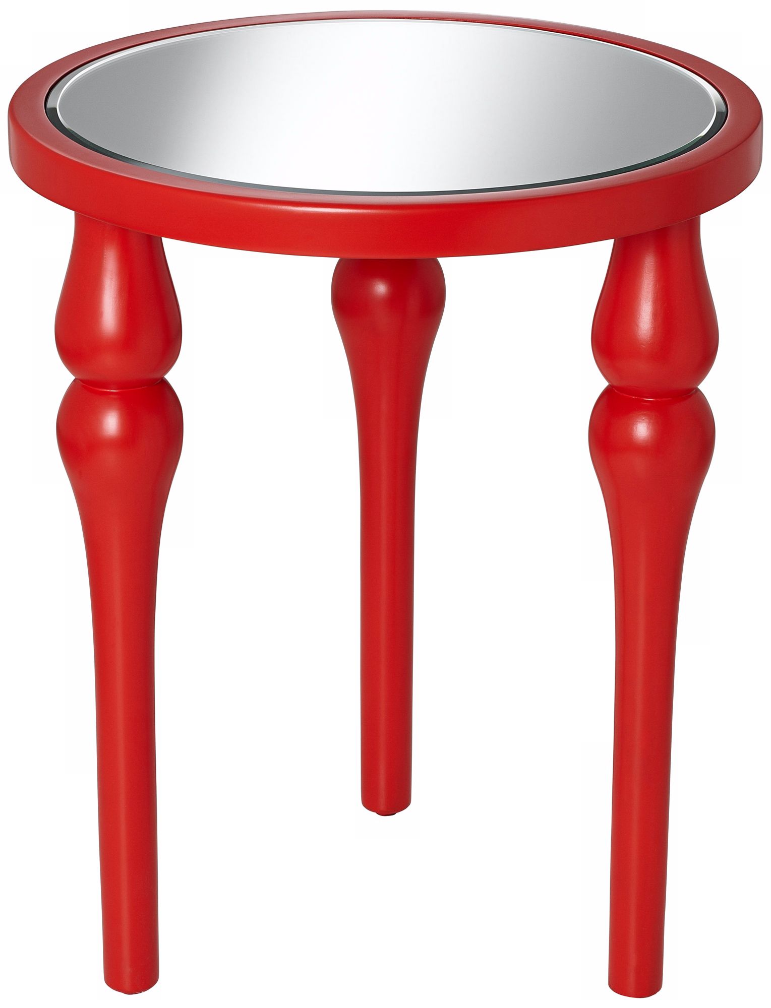 Bailey Poppy Red Round Accent Table