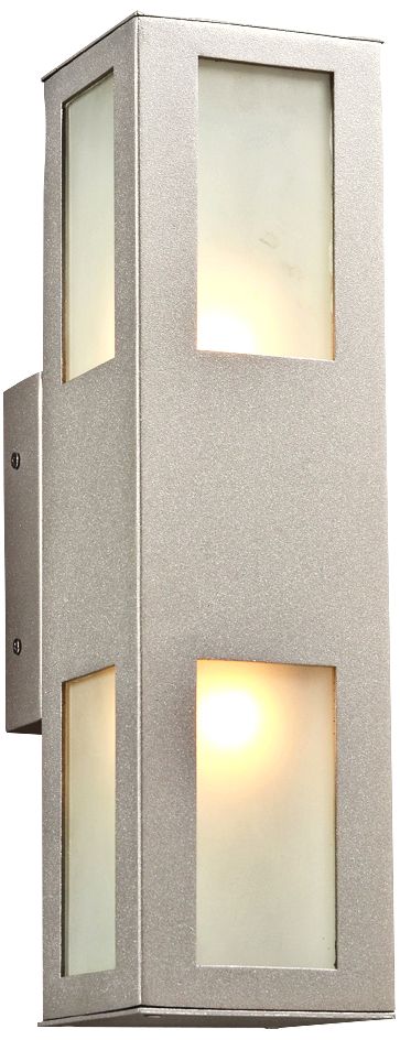 Tessa Collection 16" High Silver Outdoor Wall Light